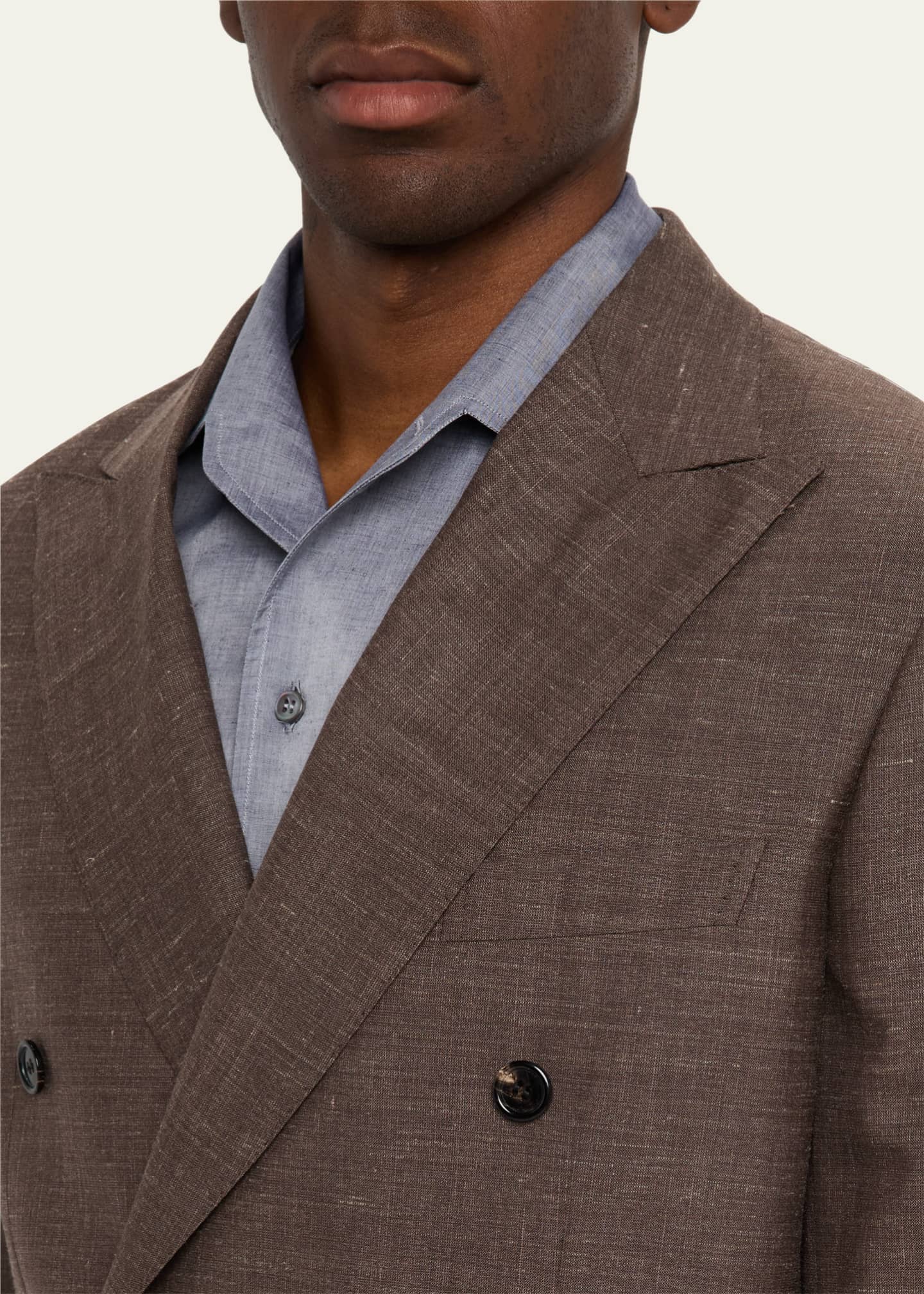Brioni Men's WWX 80th Anniversary Plume Double-Breasted Sport Coat Image 5 of 8