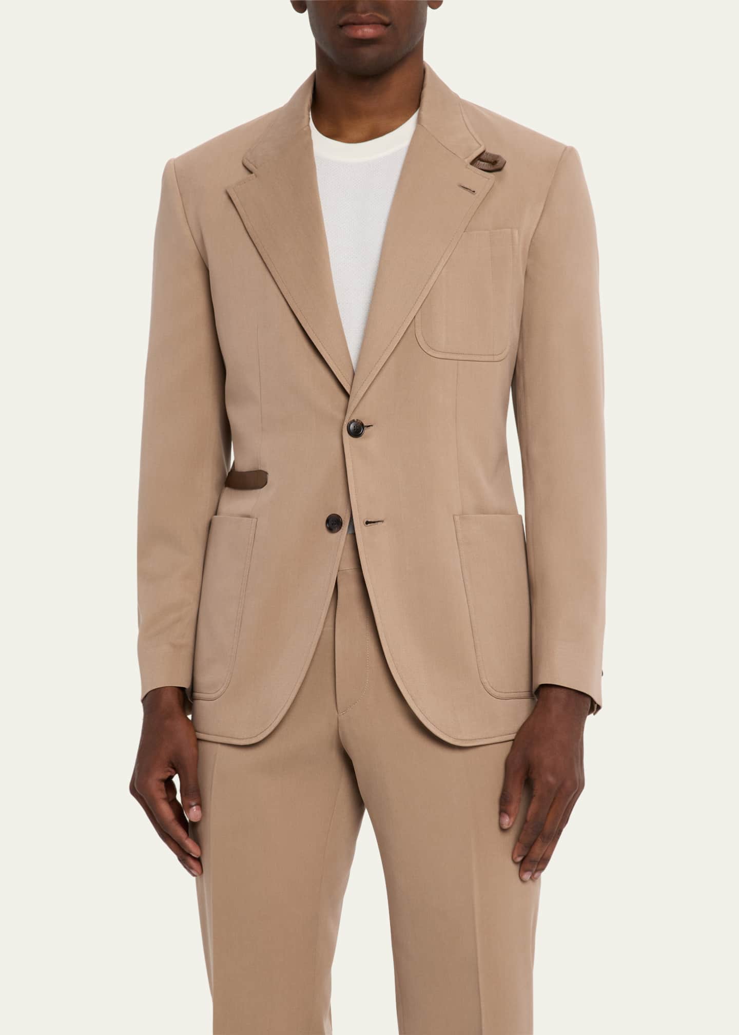 Brioni Men's Silk Leather-Trim Travel Jacket - Bergdorf Goodman