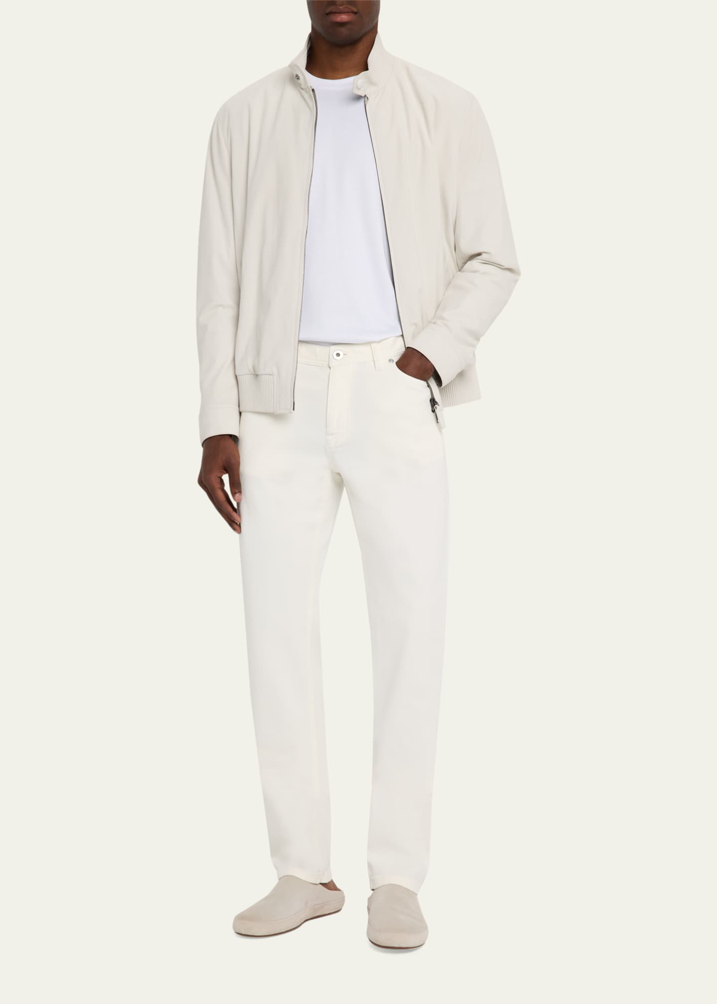 Brioni Men's Sea Island Cotton Crewneck T-Shirt Image 2 of 5