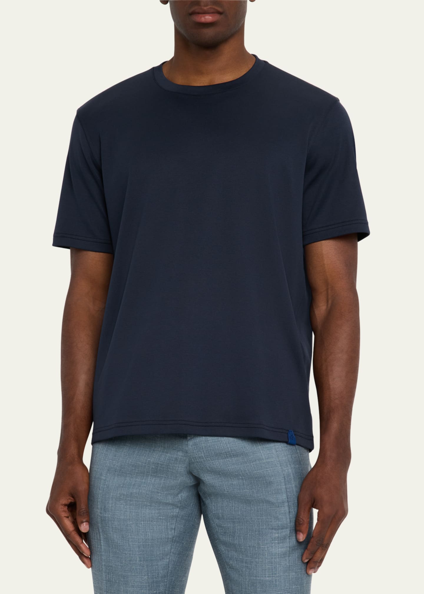 Brioni Men's Sea Island Cotton Crewneck T-Shirt Image 4 of 5