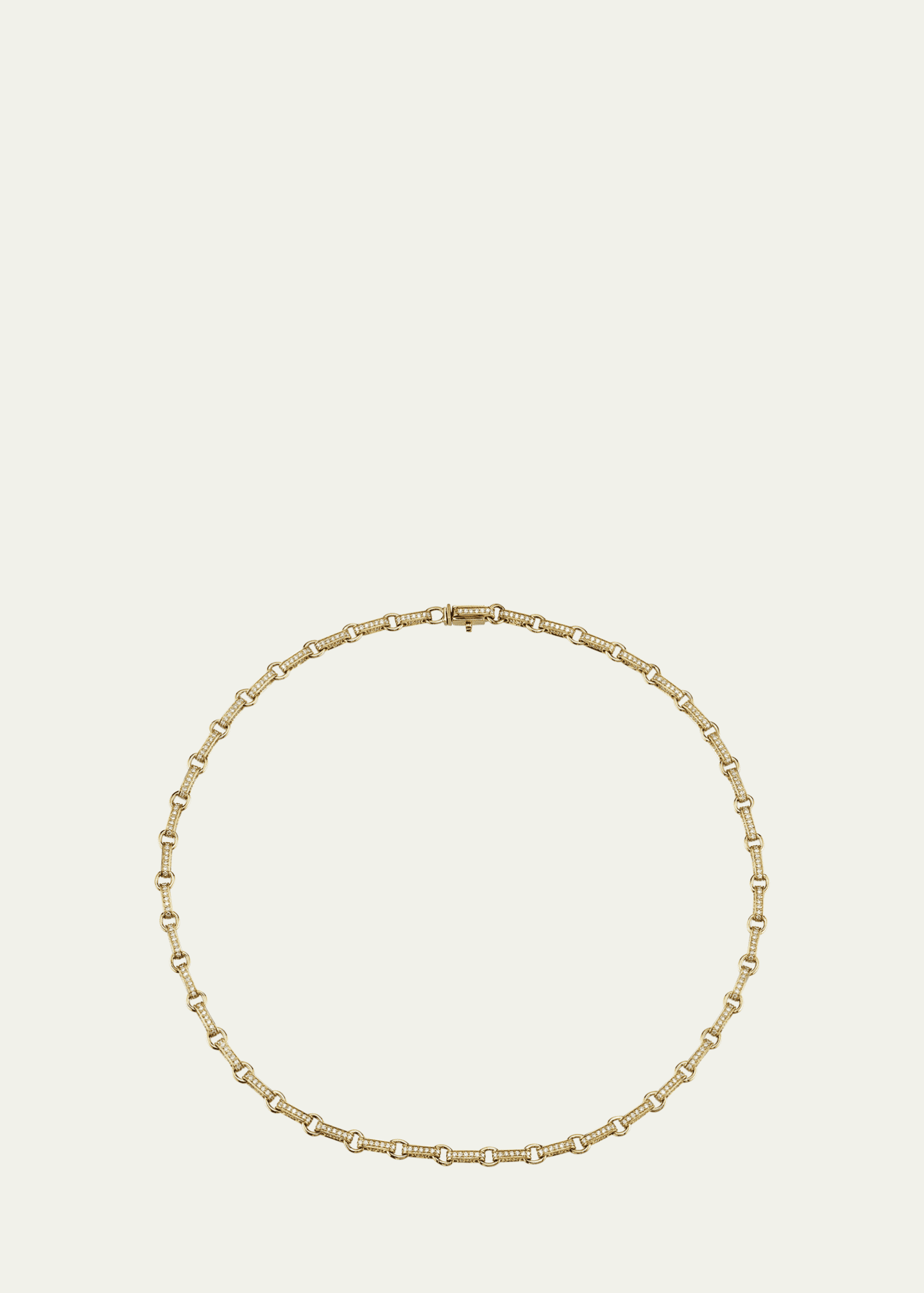 Sydney Evan 14K Yellow Gold Diamond Round Rectangle Necklace