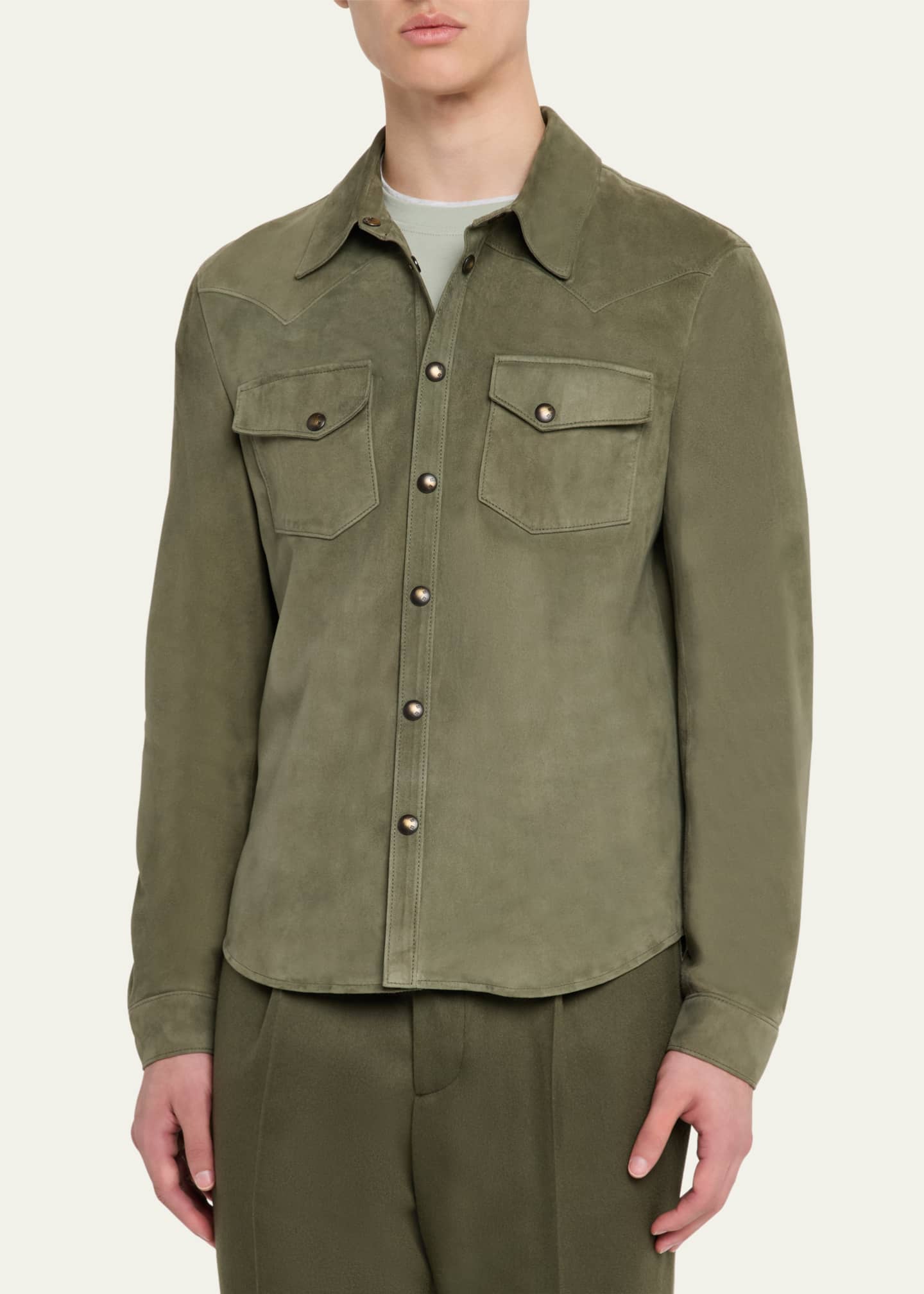 SAVAS Men's Lowry Leather Shirt Jacket Image 4 of 5