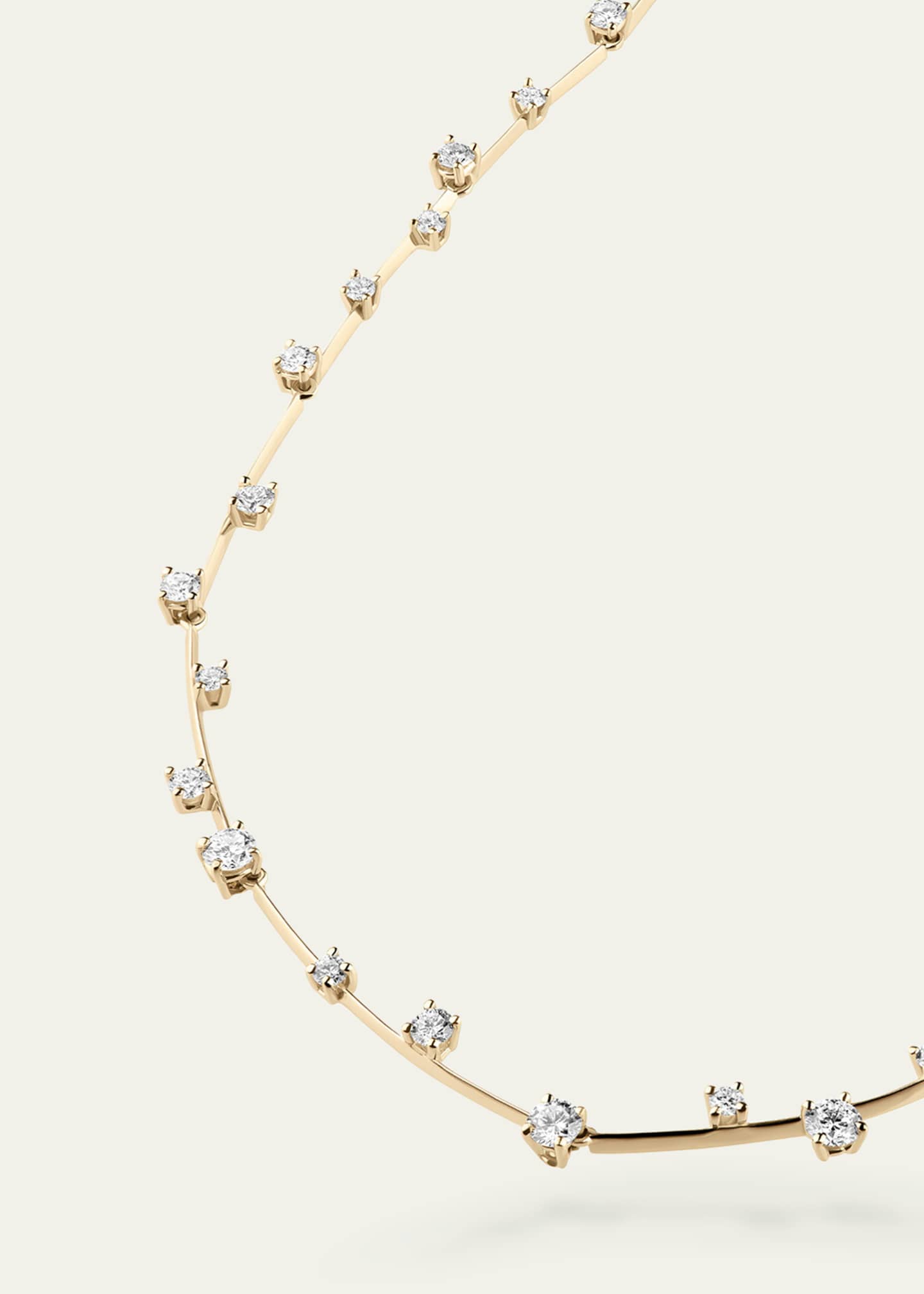 Lana 14K Yellow Gold Solo Moveable Bar Necklace, 15"L Image 2 of 3