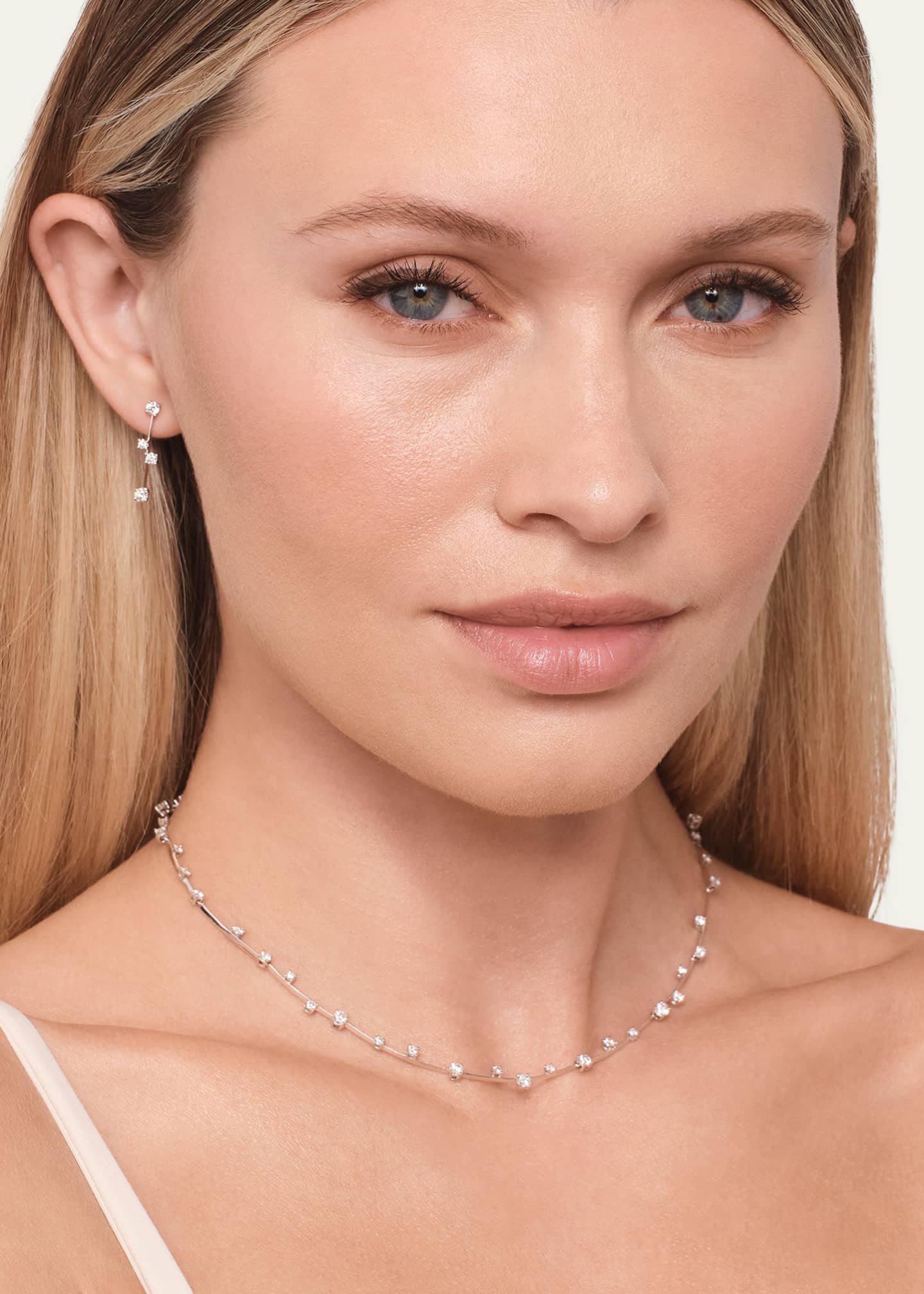 Lana 14K Yellow Gold Solo Moveable Bar Necklace, 15"L Image 3 of 3