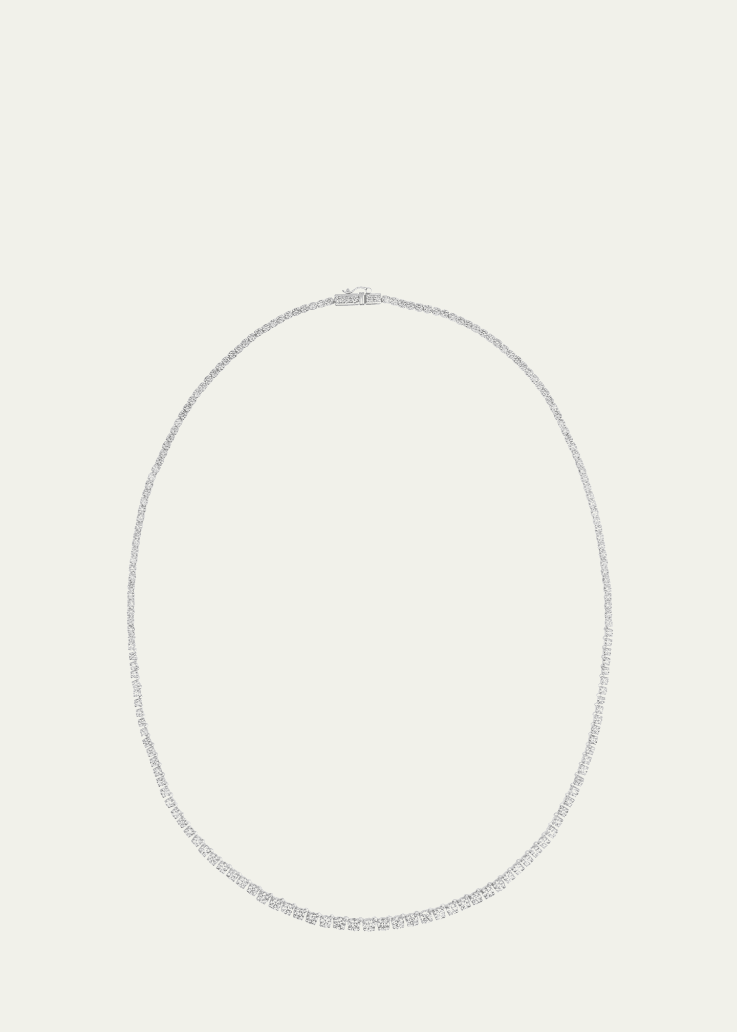 Lana 14K White Gold Flawless Graduating Diamond Tennis Necklace, 17"L Image 1 of 2