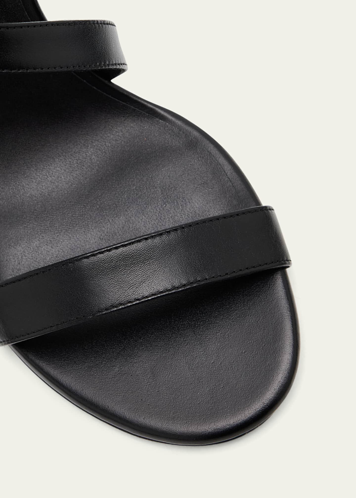Stuart Weitzman Maven Leather Buckle Strappy Sandals Image 6 of 6