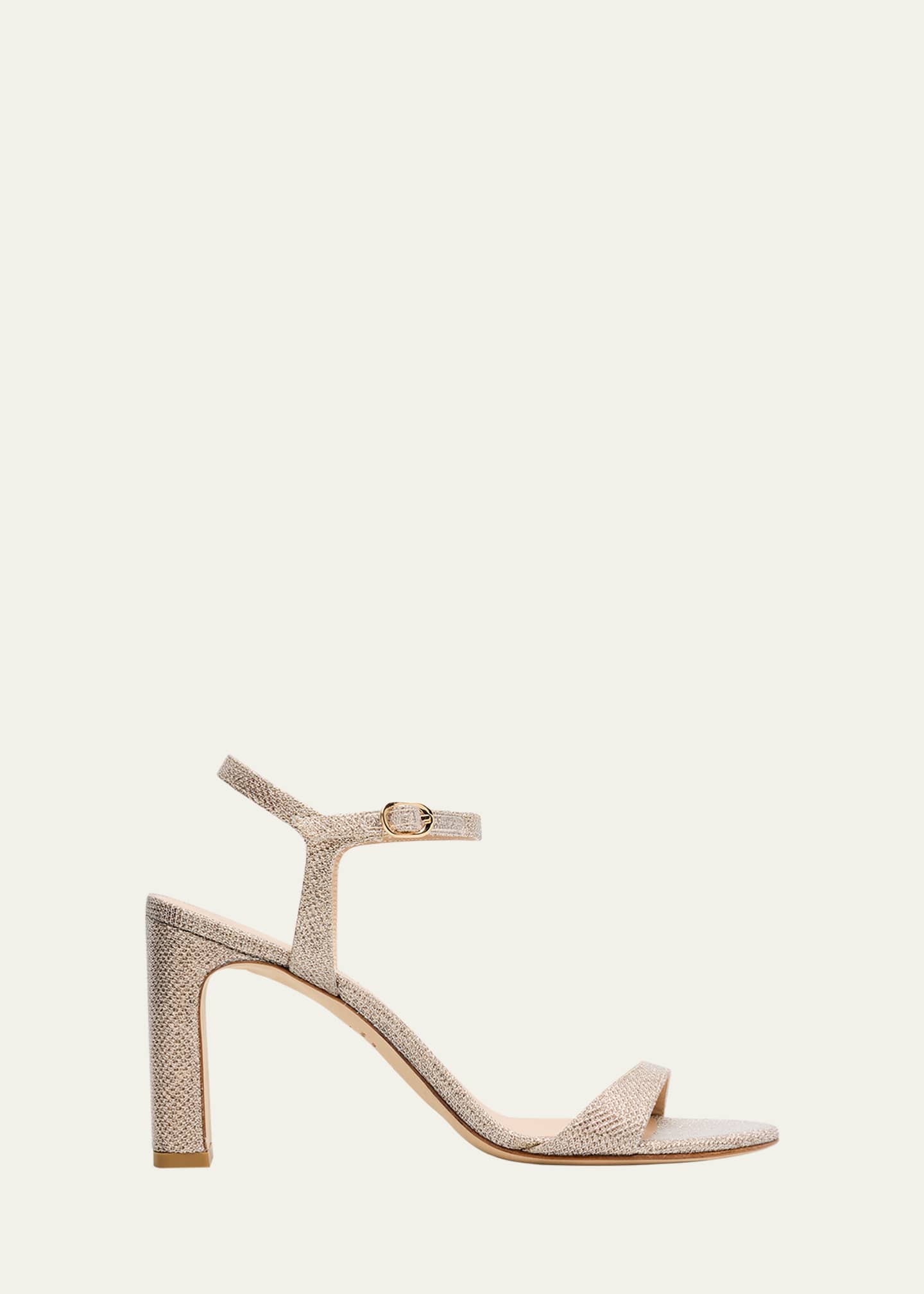 Stuart Weitzman Babette Metallic Ankle-Strap Sandals Image 1 of 6