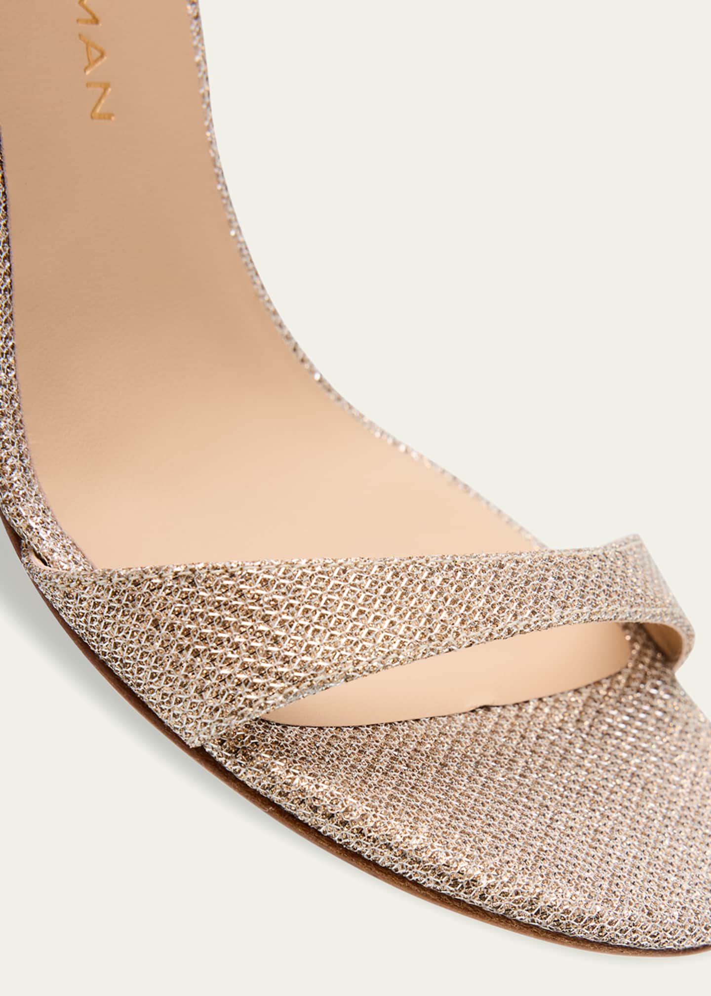 Stuart Weitzman Babette Metallic Ankle-Strap Sandals Image 5 of 6