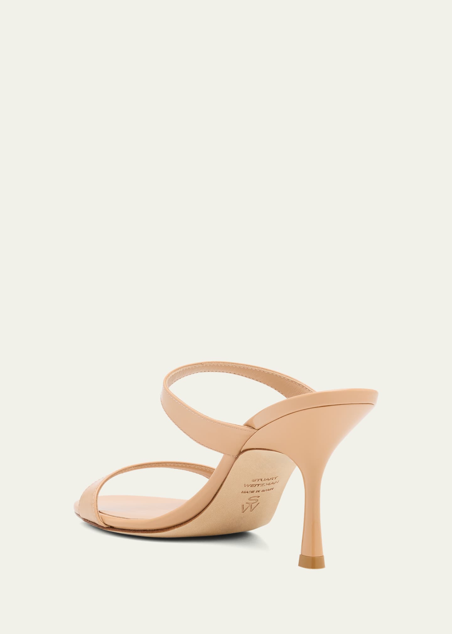 Stuart Weitzman Nudist Patent Leather Dual-Strap Sandals Image 4 of 6