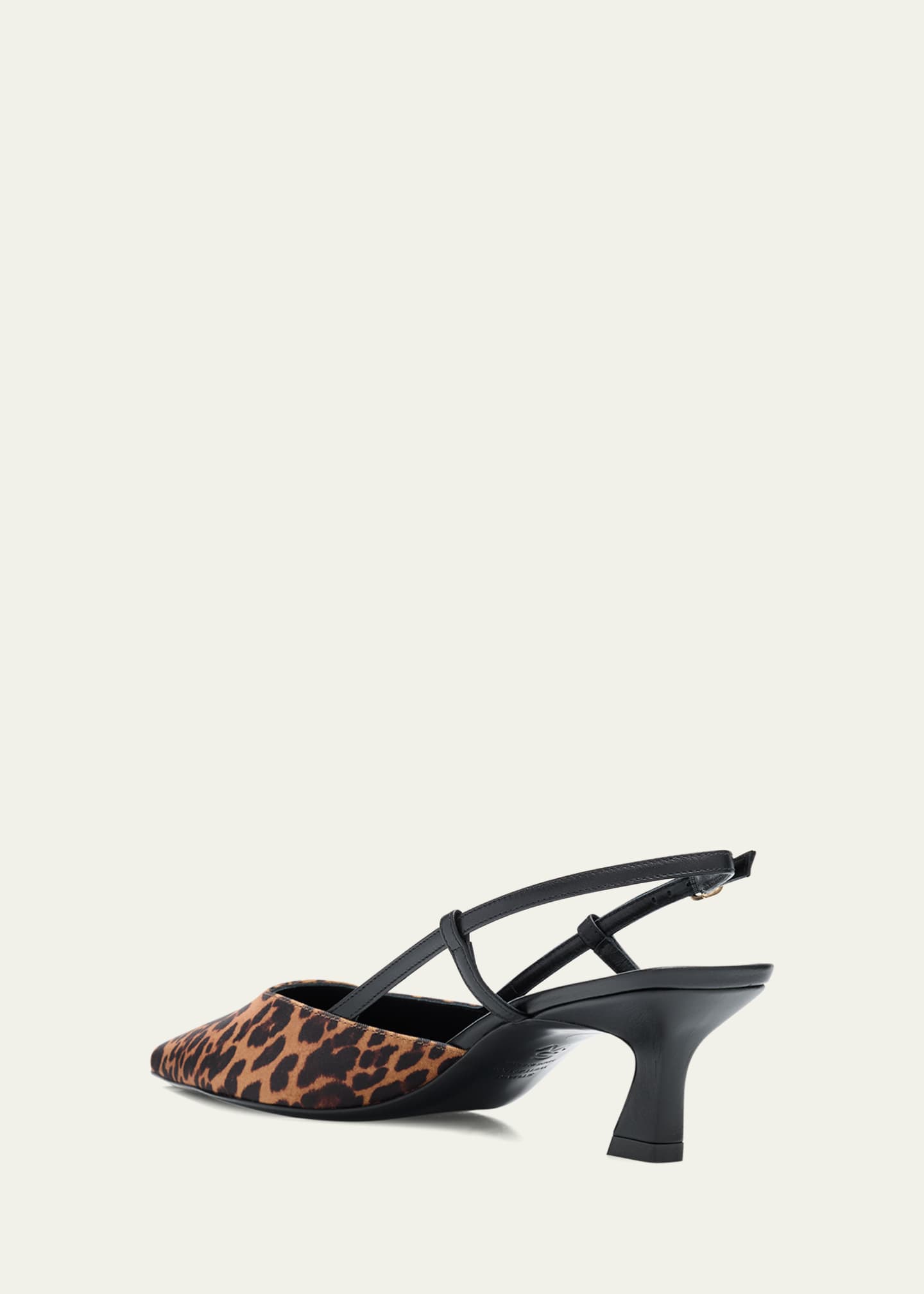 Stuart Weitzman Vinnie Leopard Kitten Slingback Pumps Image 4 of 6