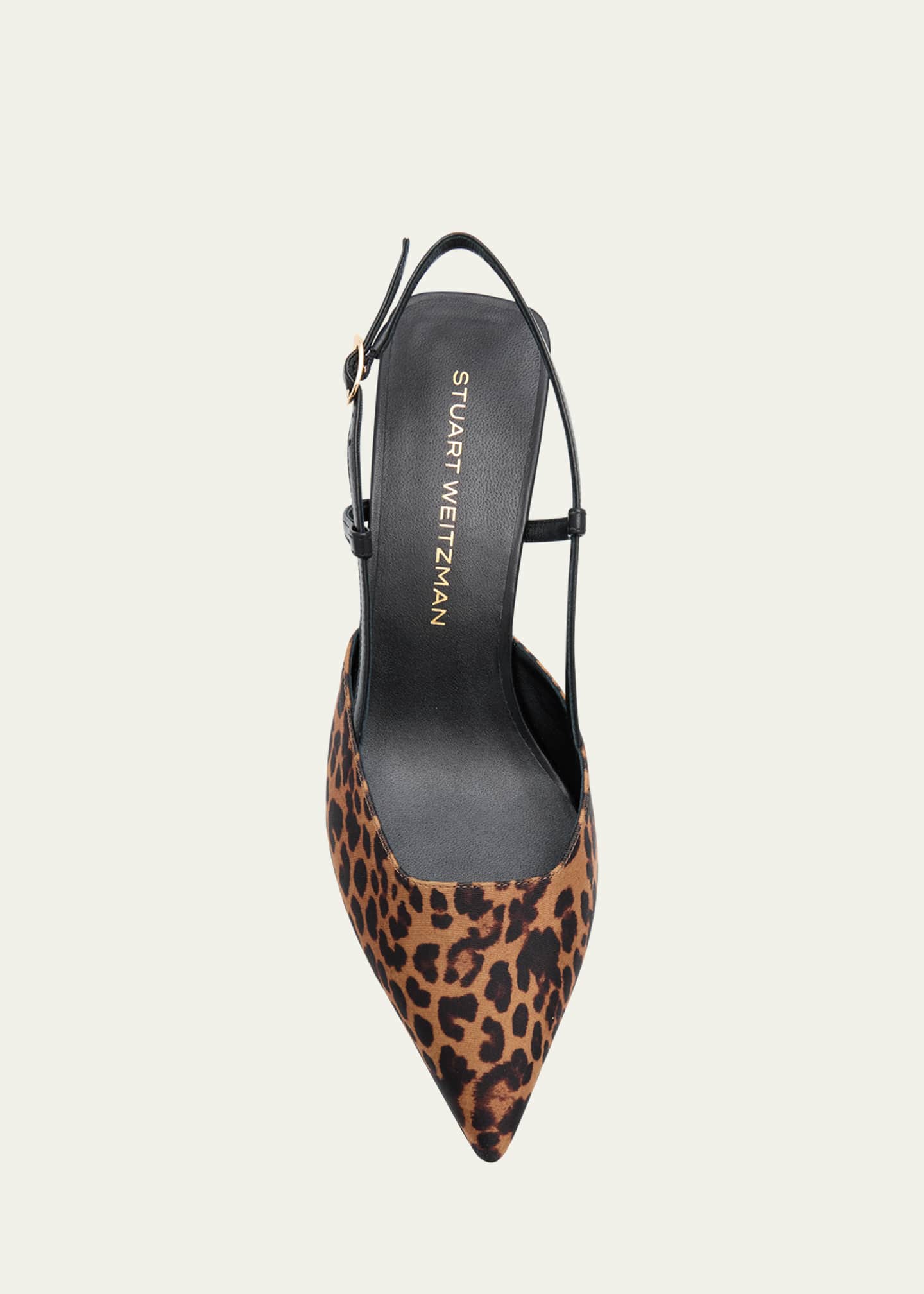 Stuart Weitzman Vinnie Leopard Kitten Slingback Pumps Image 6 of 6