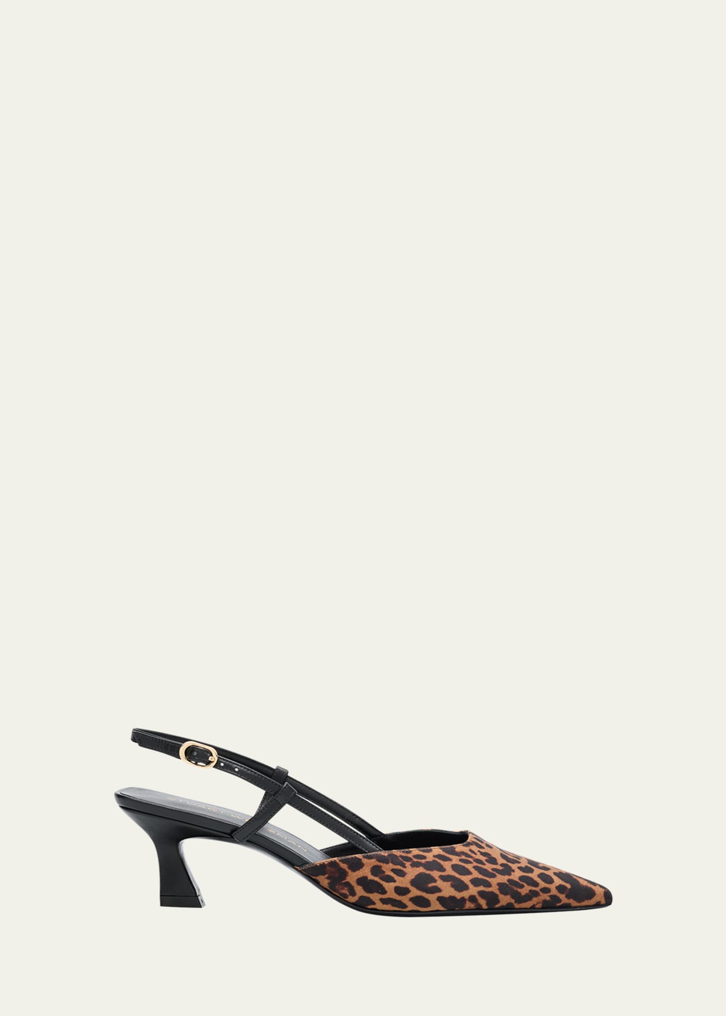 Stuart Weitzman Vinnie Leopard Kitten Slingback Pumps Image 1 of 6