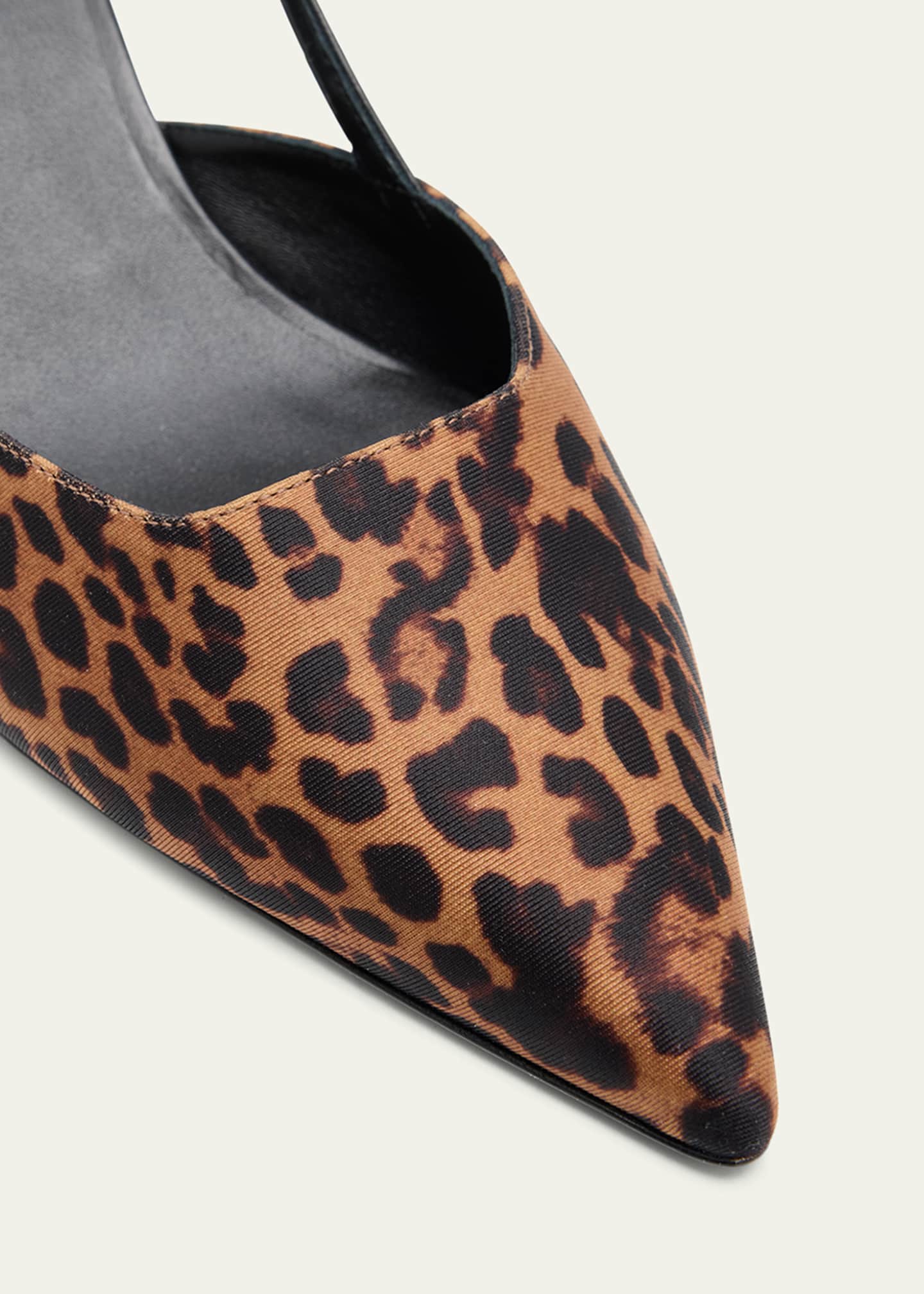 Stuart Weitzman Vinnie Leopard Kitten Slingback Pumps Image 5 of 6