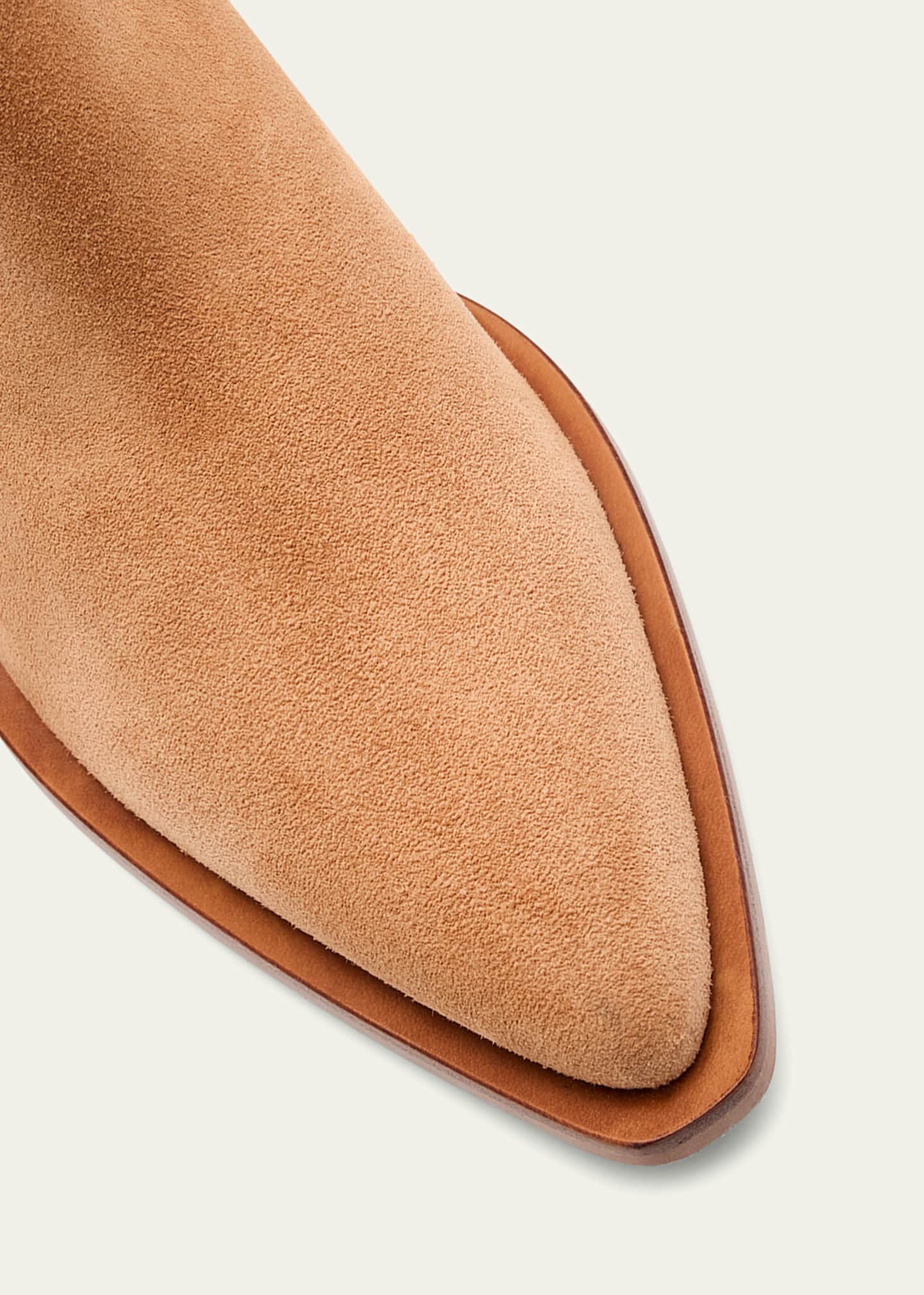 Stuart Weitzman Maven Suede Buckle Western Booties Image 6 of 6