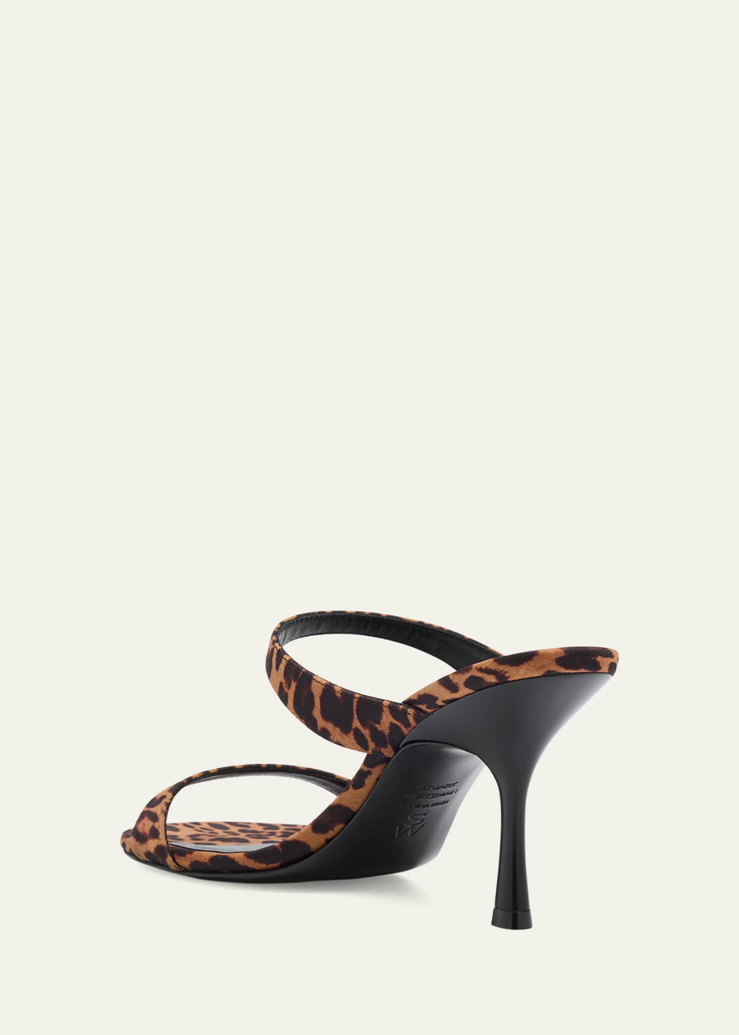 Stuart Weitzman Nudist Leopard Dual-Band Slide Sandals Image 3 of 5