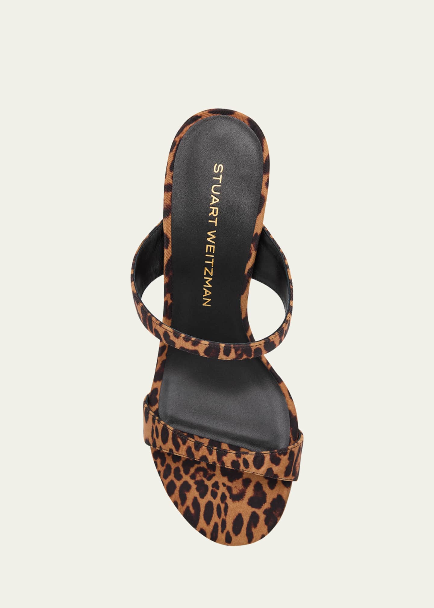 Stuart Weitzman Nudist Leopard Dual-Band Slide Sandals Image 5 of 5