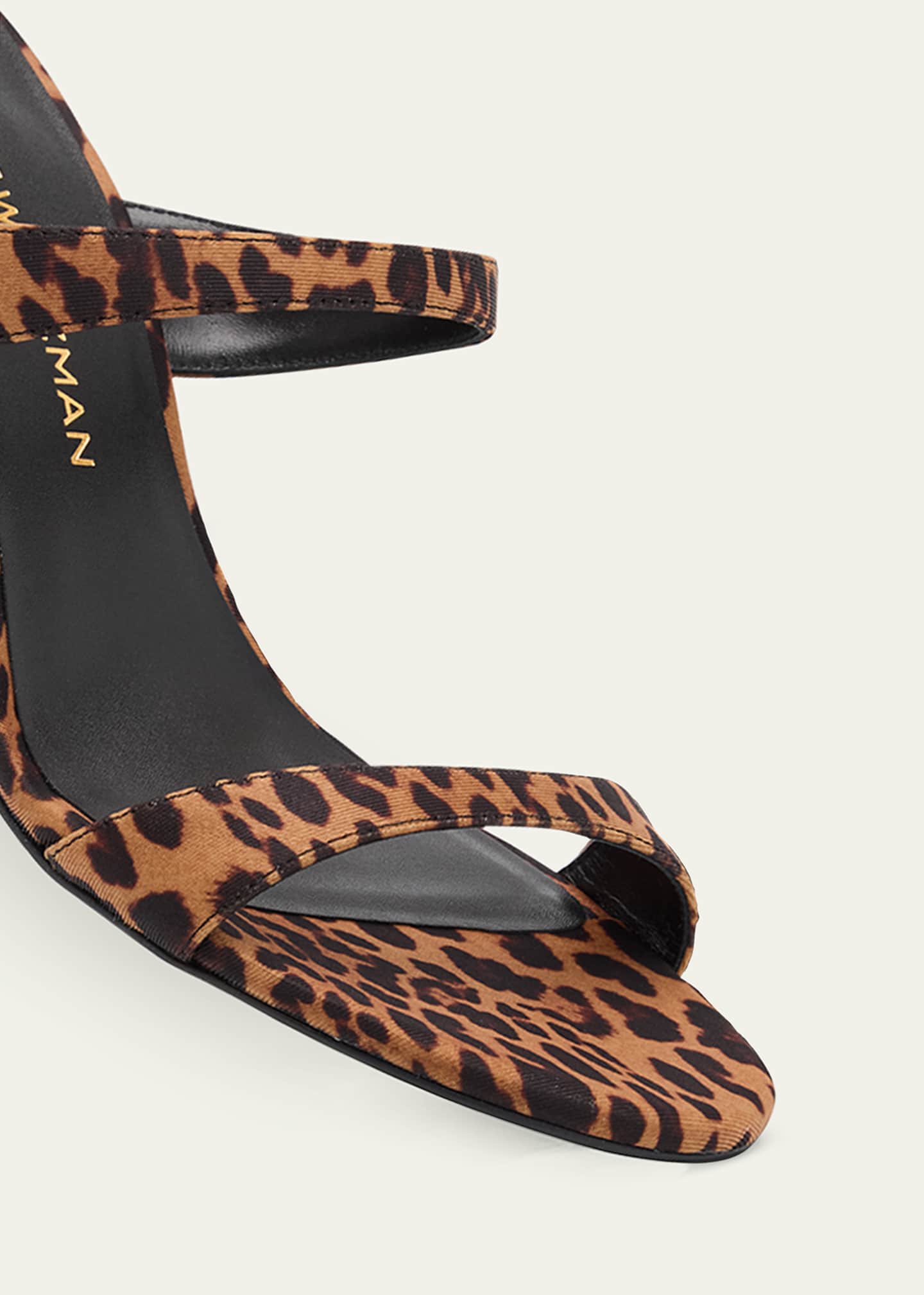 Stuart Weitzman Nudist Leopard Dual-Band Slide Sandals Image 4 of 5