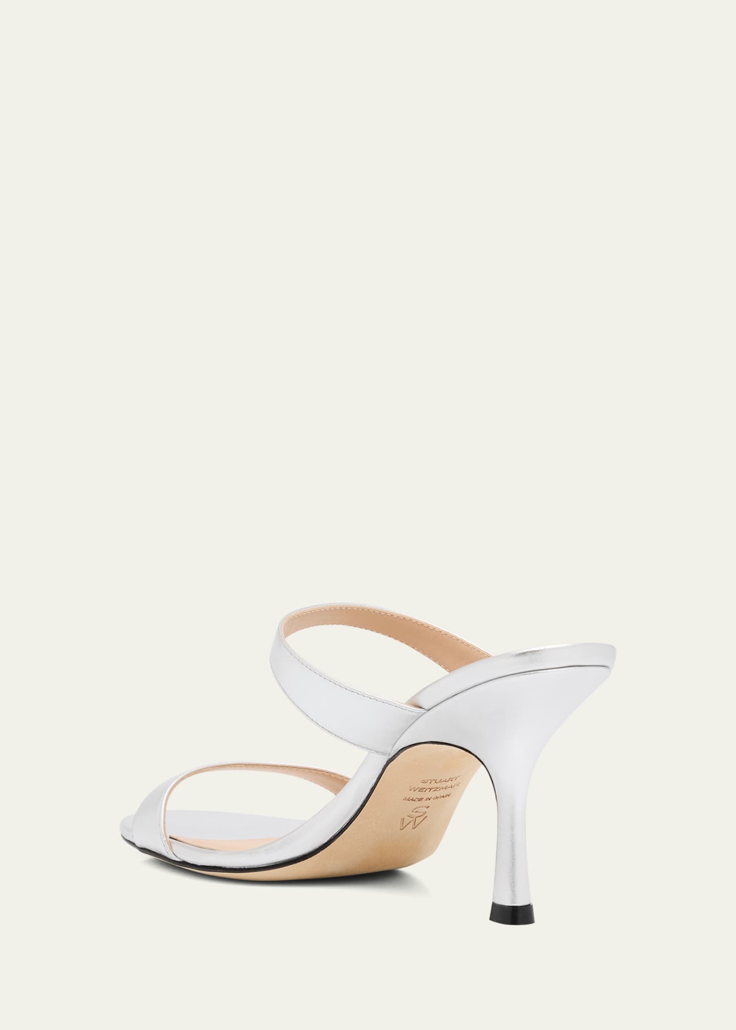 Stuart Weitzman Nudist Metallic Dual-Band Slide Sandals Image 4 of 6
