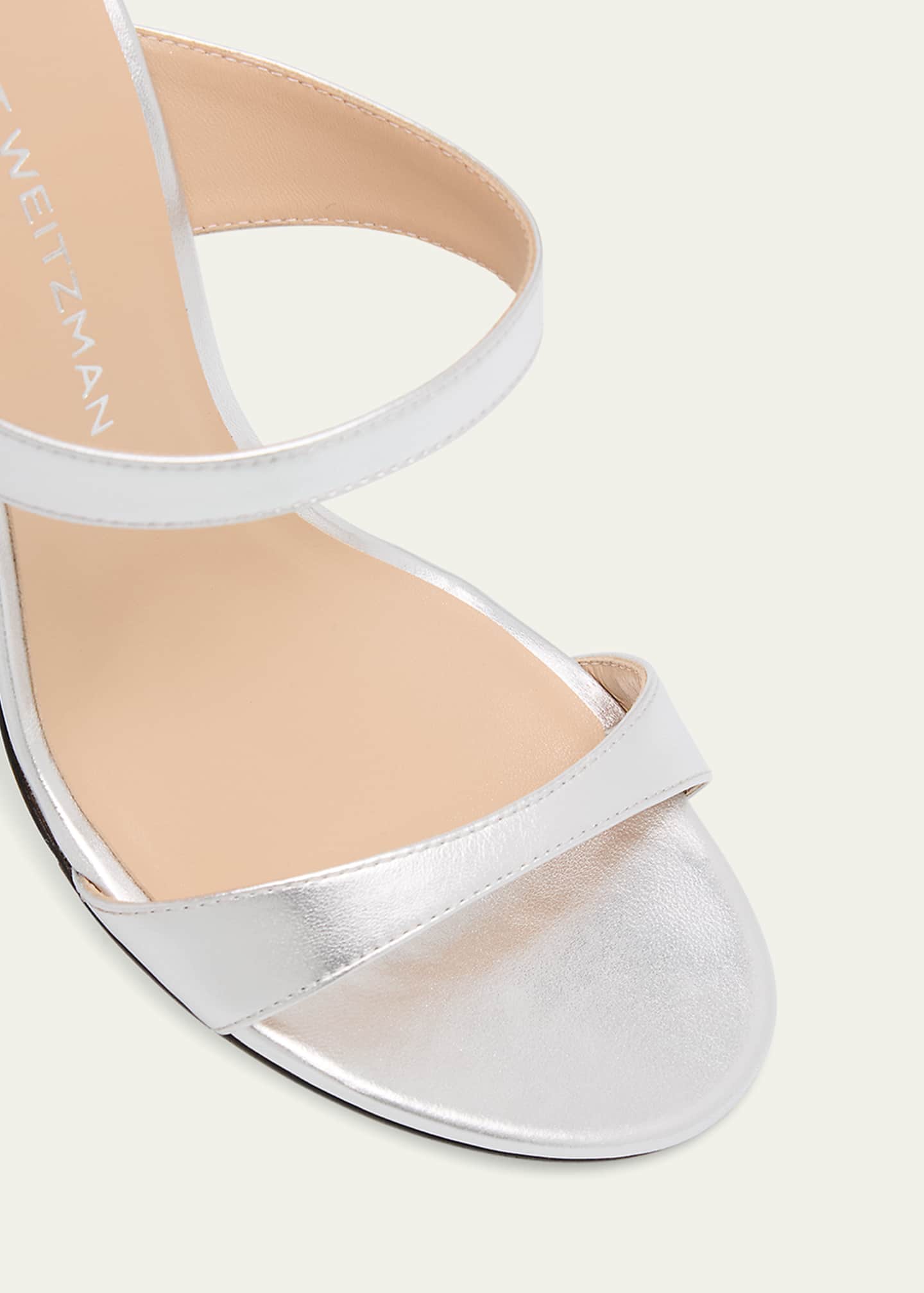 Stuart Weitzman Nudist Metallic Dual-Band Slide Sandals Image 5 of 6