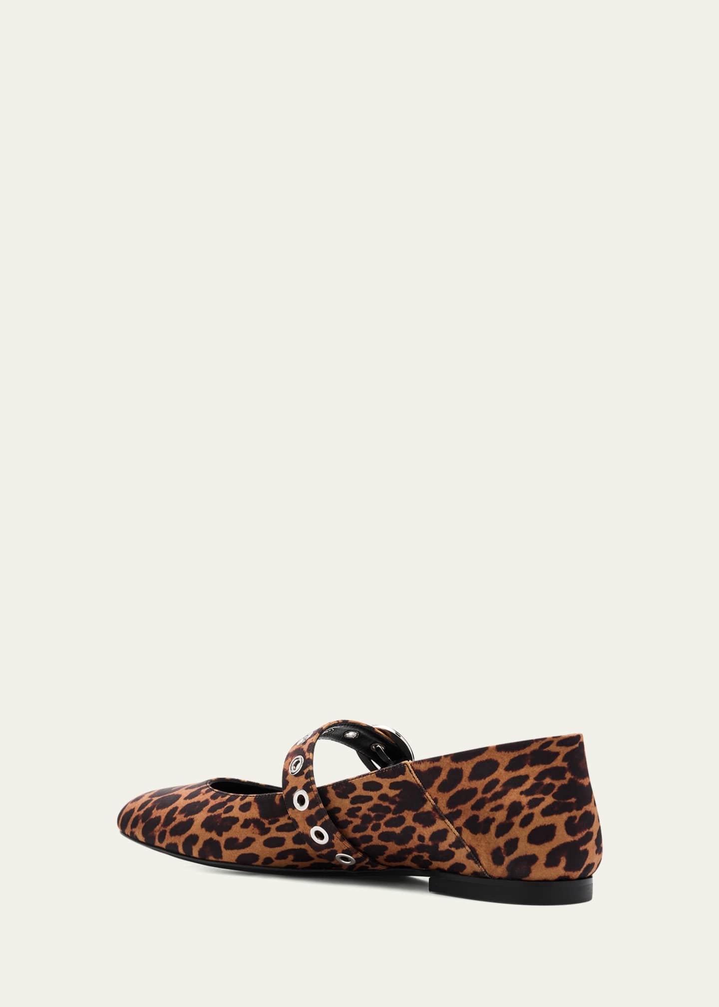 Stuart Weitzman Supermoto Leopard Mary Jane Ballerina Flats Image 4 of 6