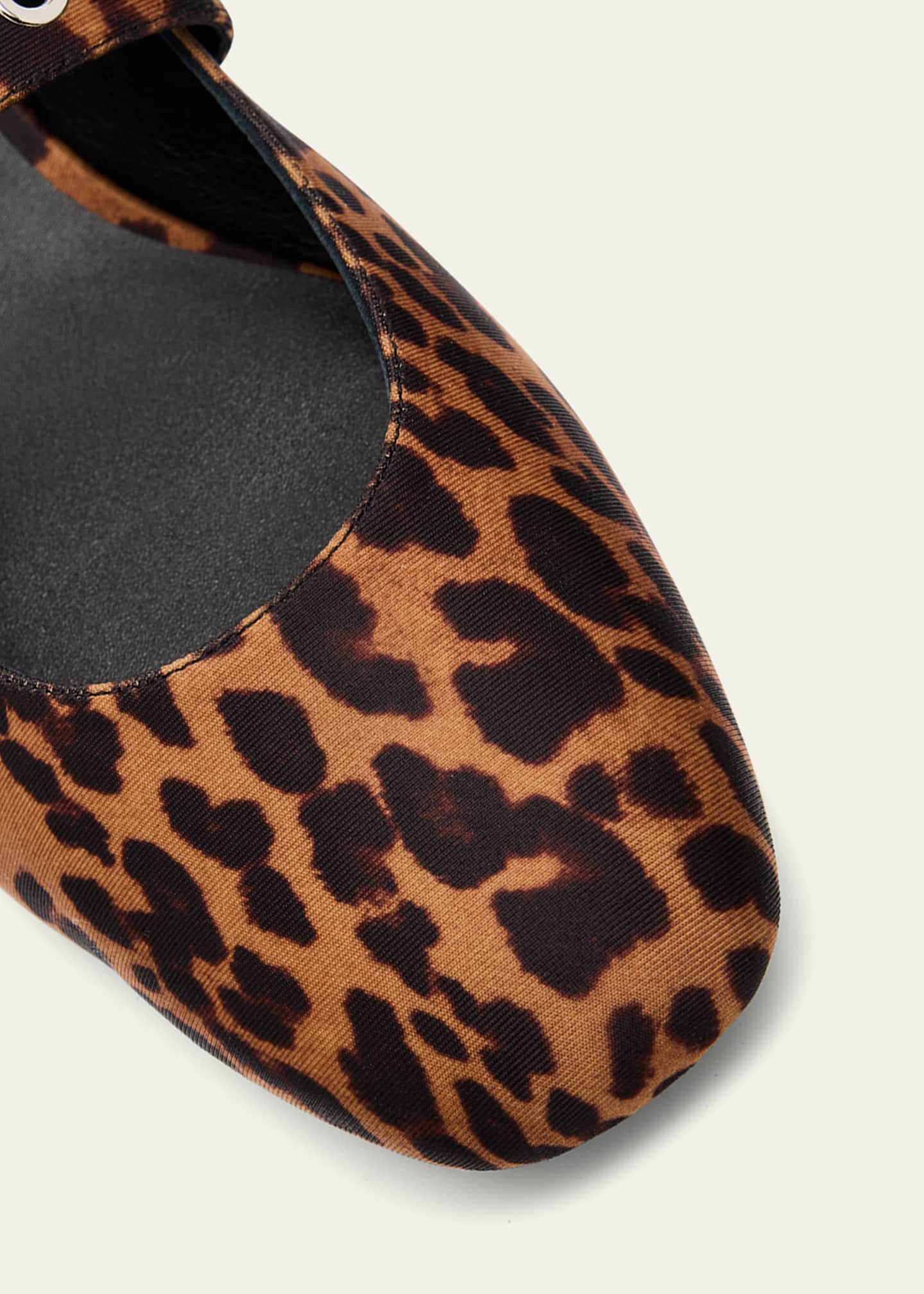 Stuart Weitzman Supermoto Leopard Mary Jane Ballerina Flats Image 5 of 6