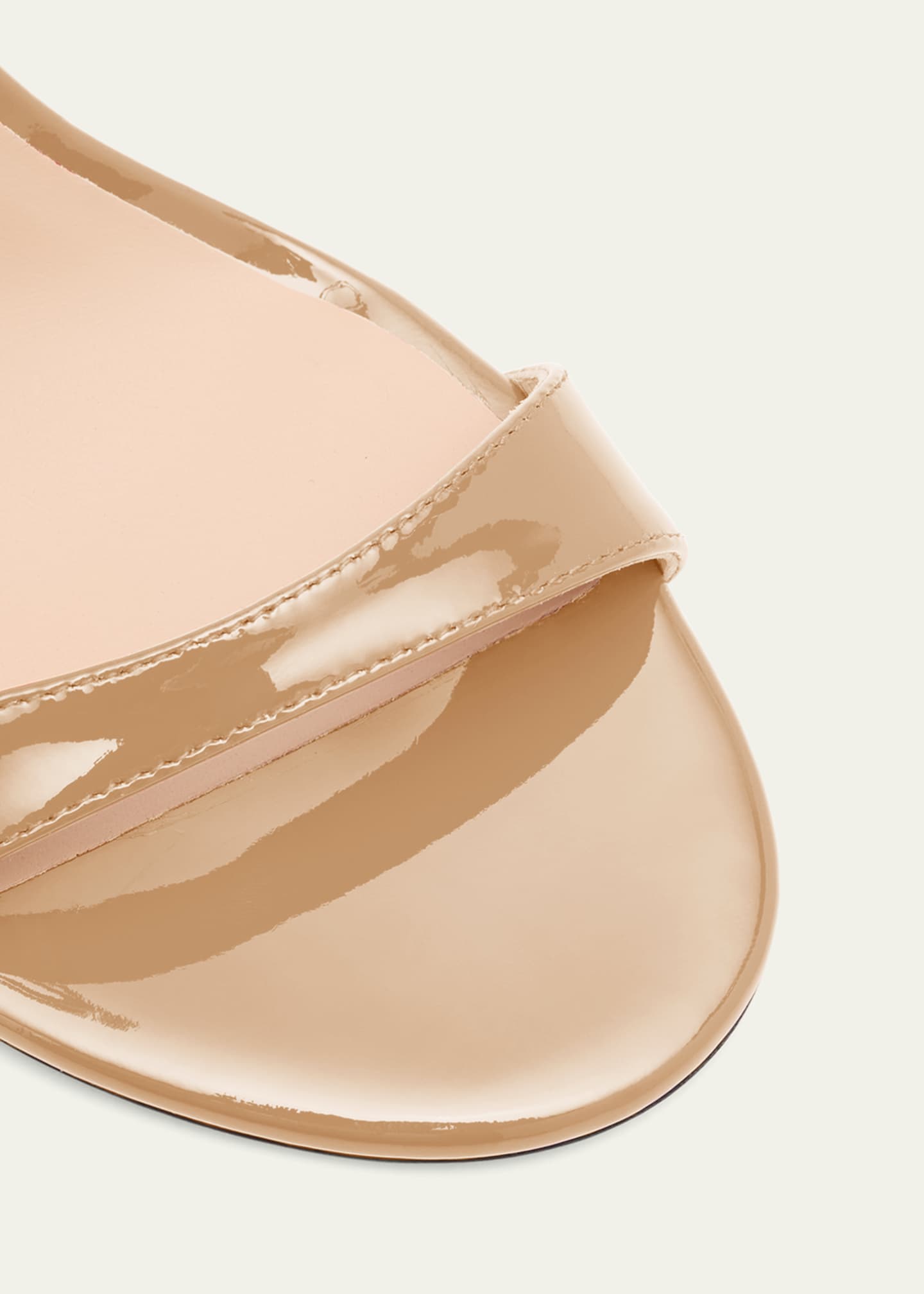 Stuart Weitzman Nudist Patent Ankle-Strap Sandals Image 5 of 6
