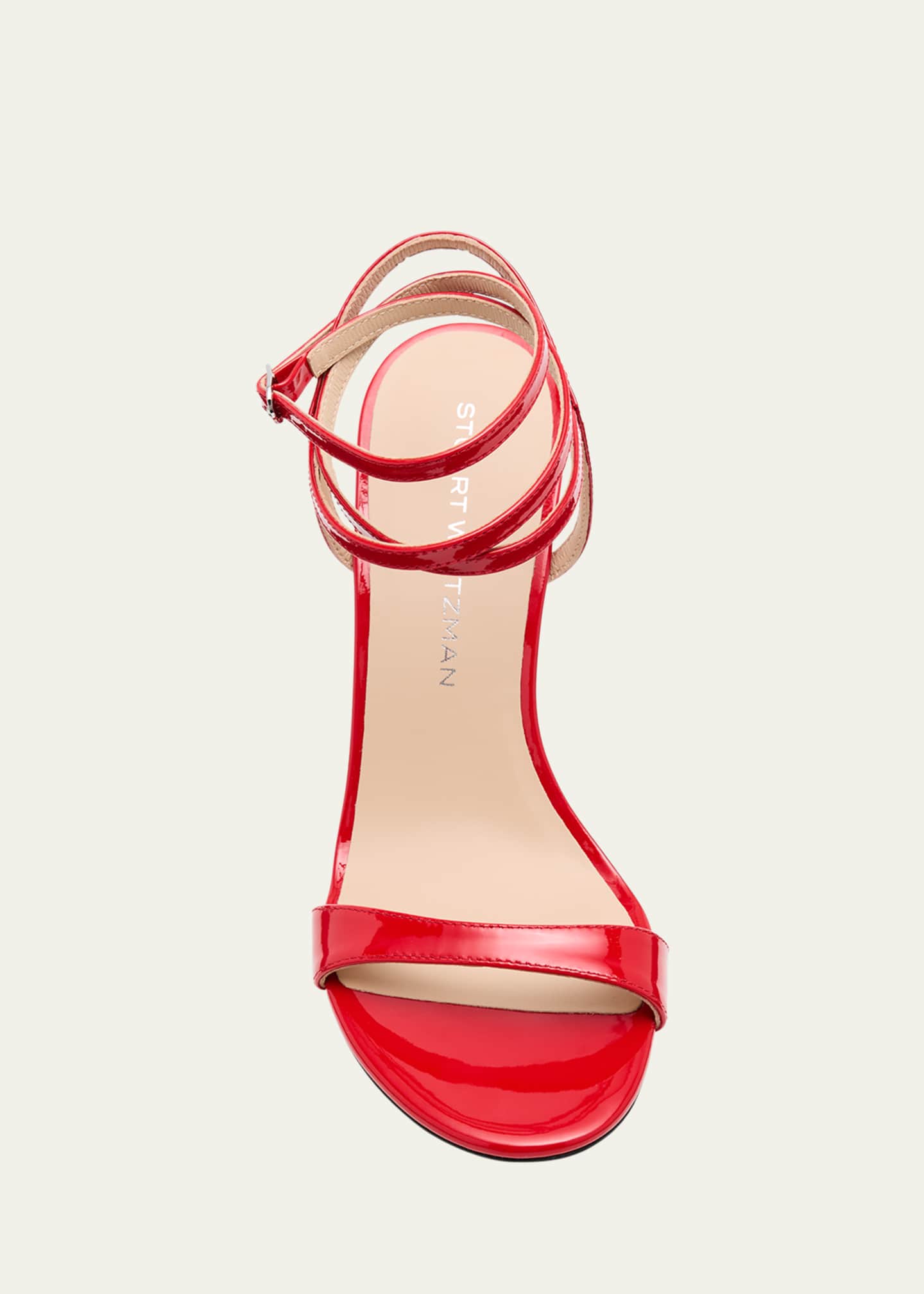 Stuart Weitzman Nudist Patent Ankle-Strap Sandals Image 6 of 6