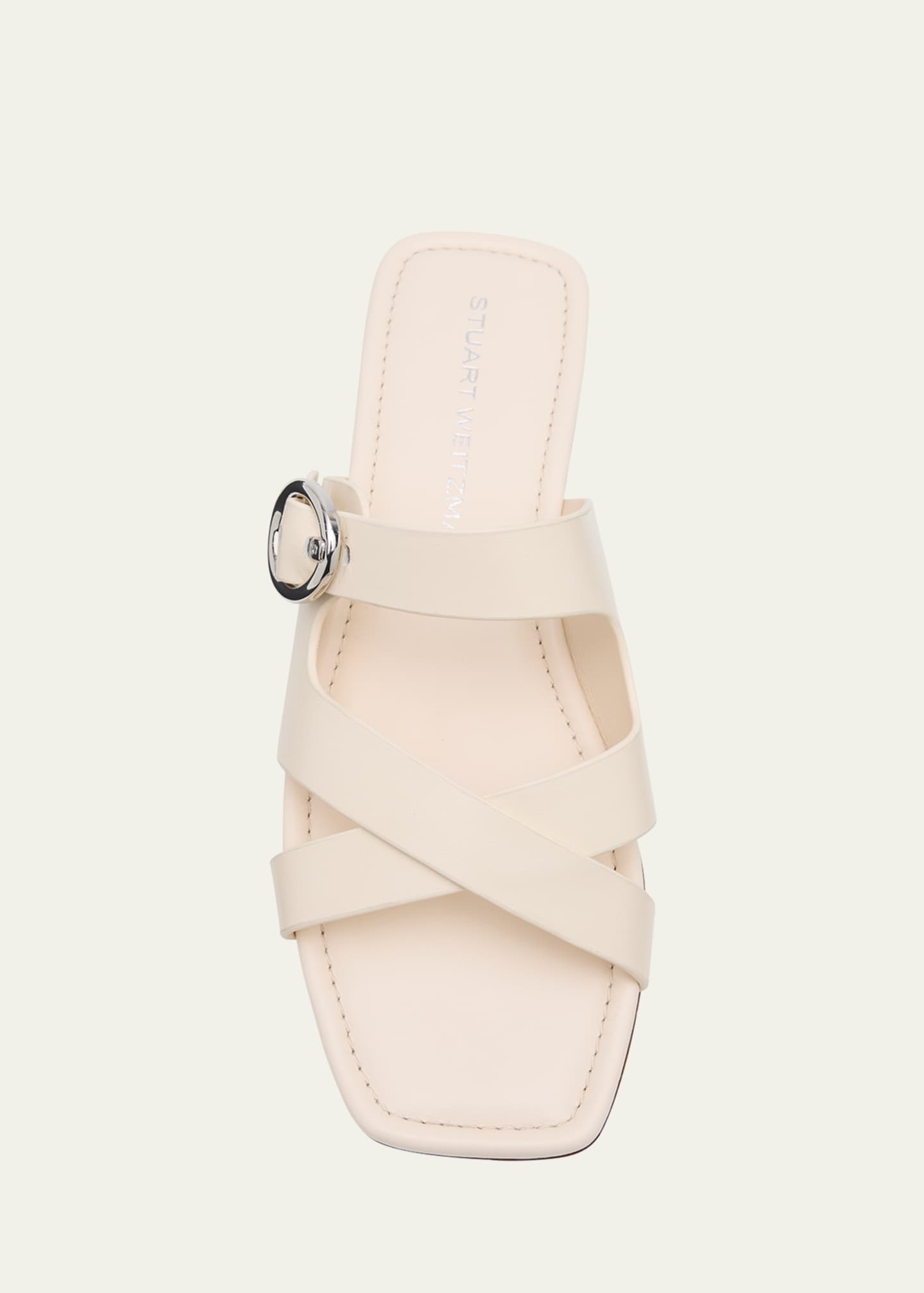 Stuart Weitzman Villa Leather Slide Sandals Image 6 of 6