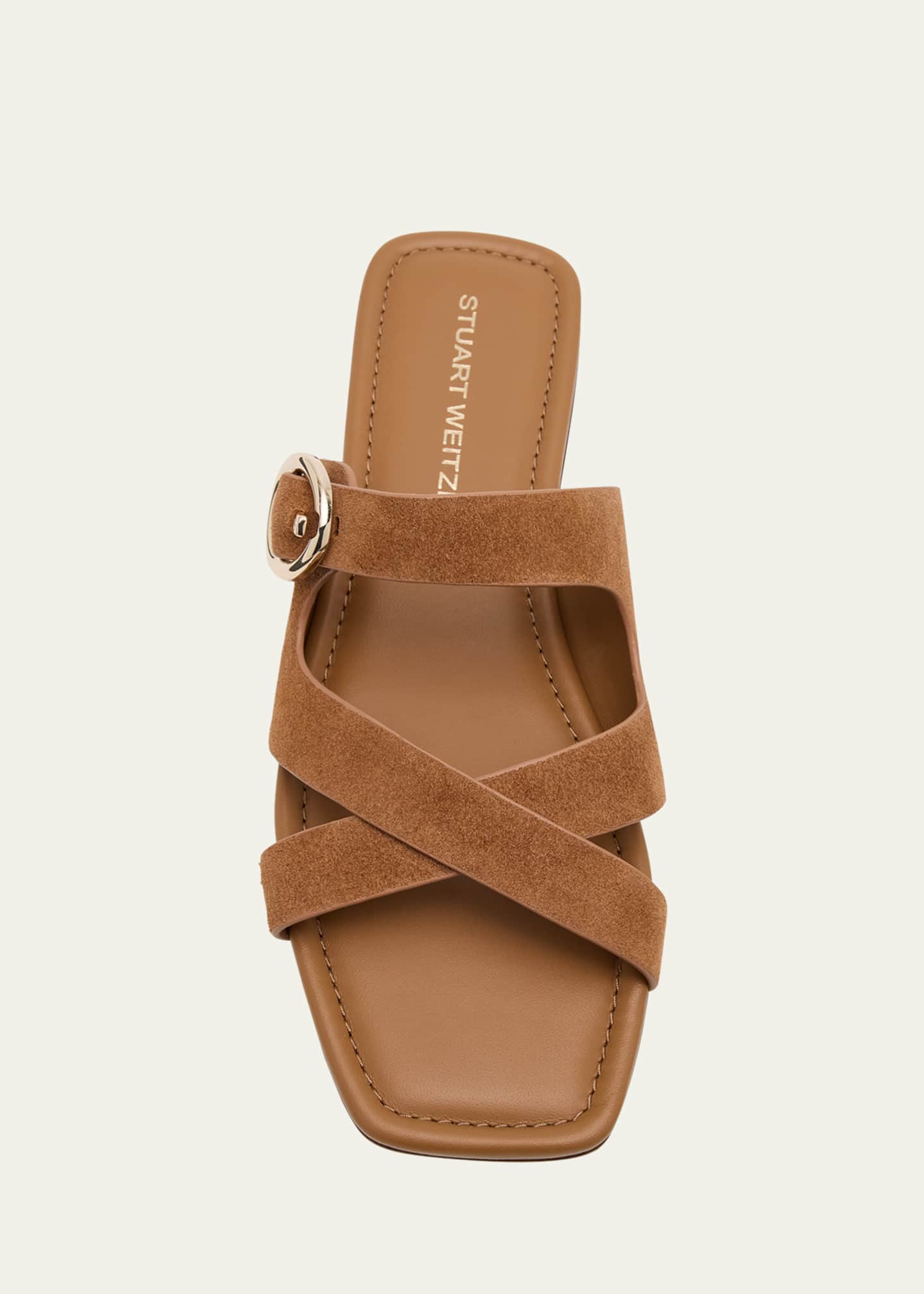 Stuart Weitzman Villa Suede Slide Sandals Image 6 of 6