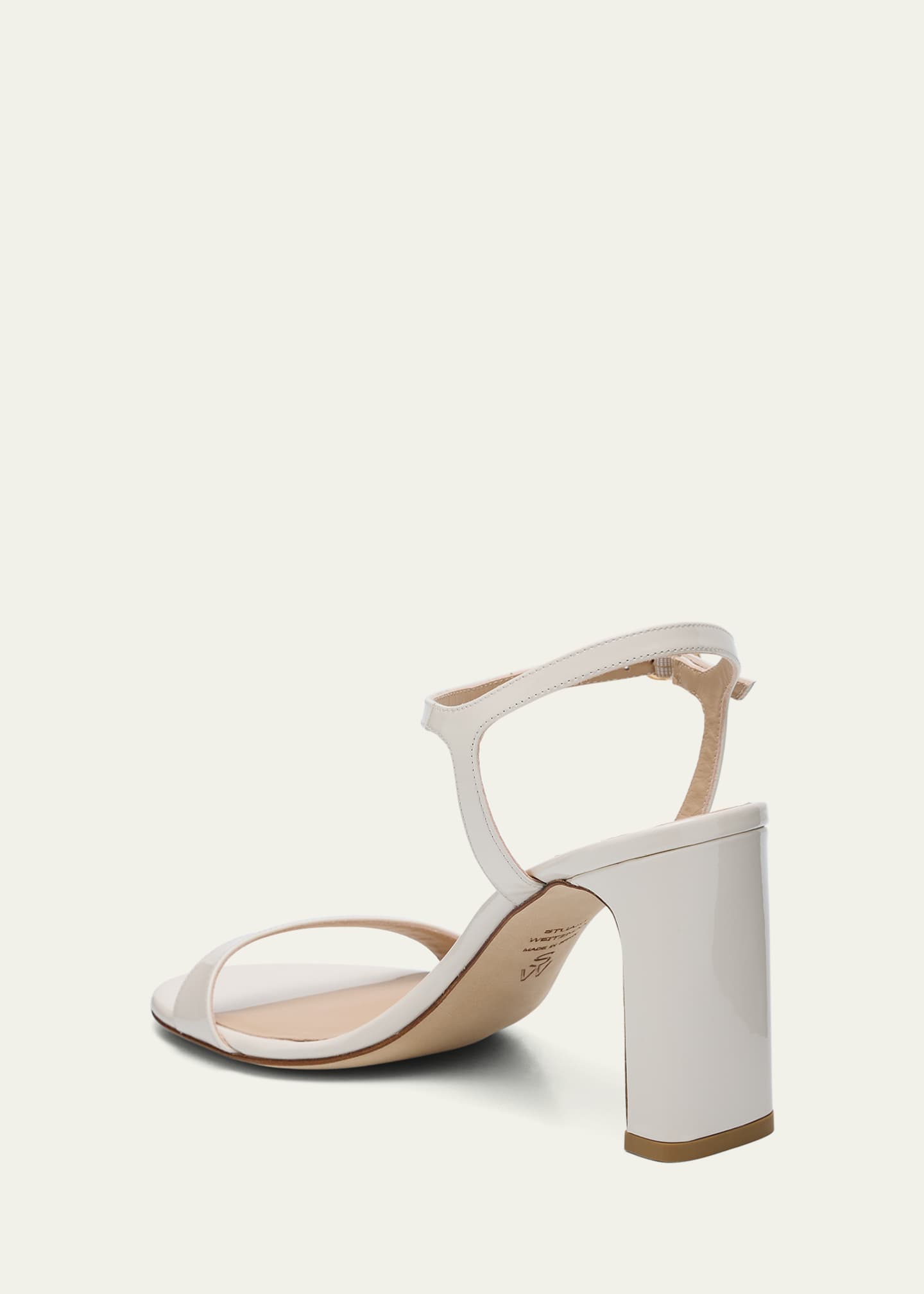 Stuart Weitzman Babette Patent Leather Ankle-Strap Sandals Image 4 of 6
