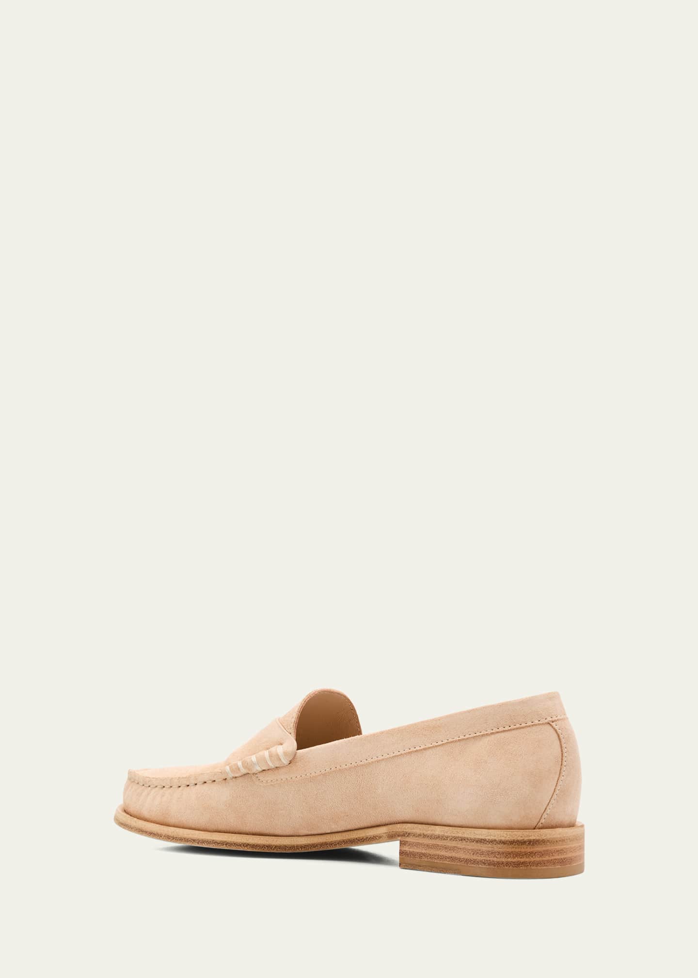 Stuart Weitzman Lottie Suede Penny Loafers Image 4 of 6