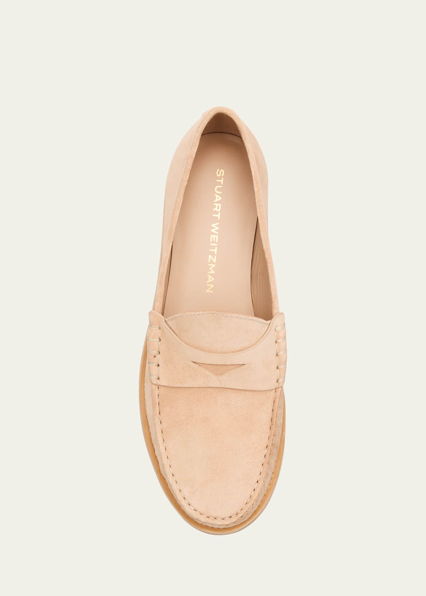 Stuart Weitzman Lottie Suede Penny Loafers Image 6 of 6
