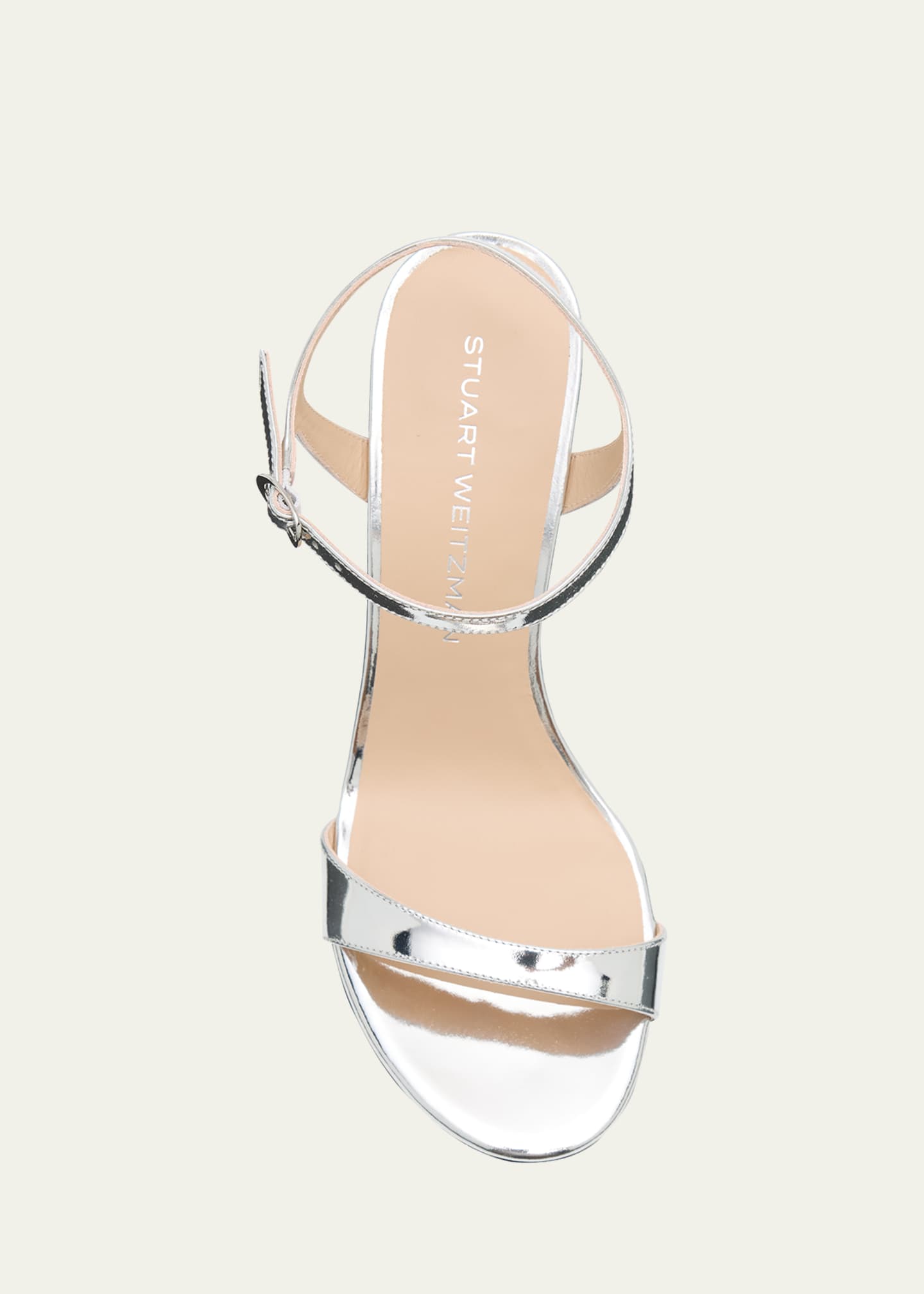 Stuart Weitzman Babette Metallic Ankle-Strap Sandals Image 6 of 6