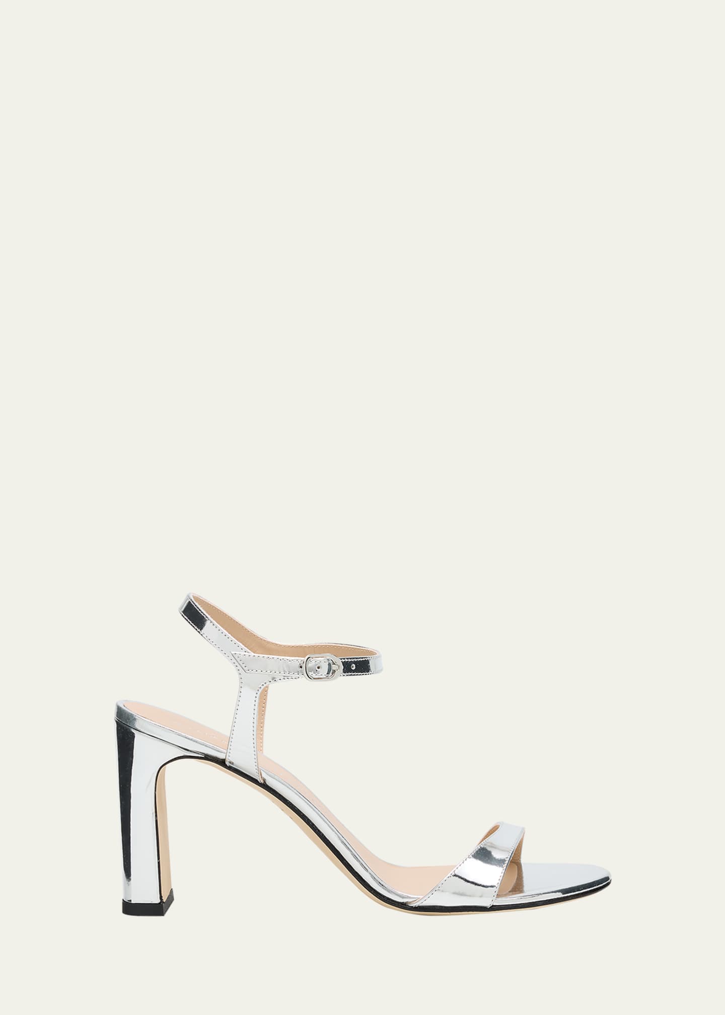 Stuart Weitzman Babette Metallic Ankle-Strap Sandals Image 1 of 6