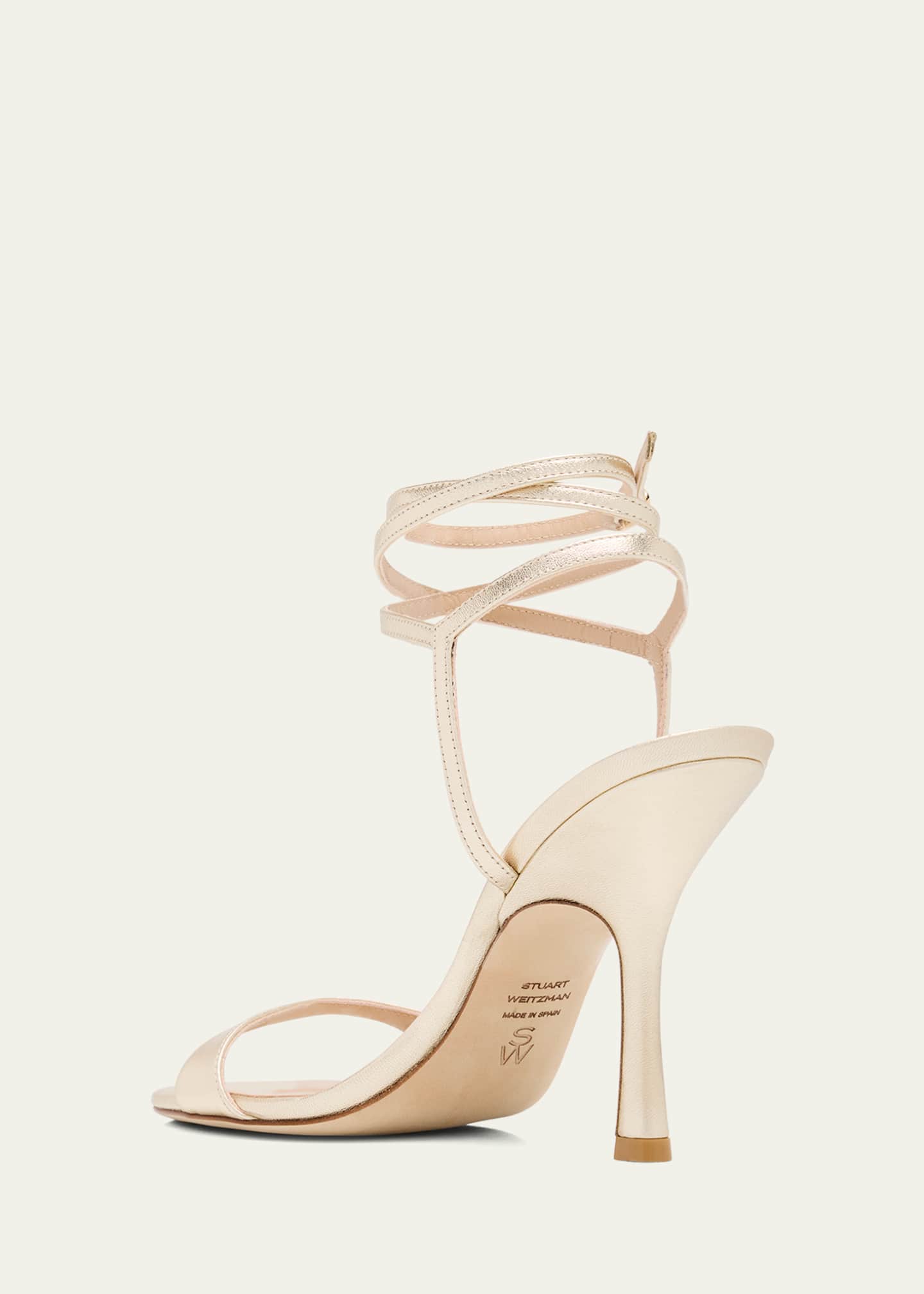 サンダル・ミュール Stuart Weitzman 'Nudist Wrap' sandals STUART WEITZMAN Nudist Wrap leather sandals | NET-A-PORTER