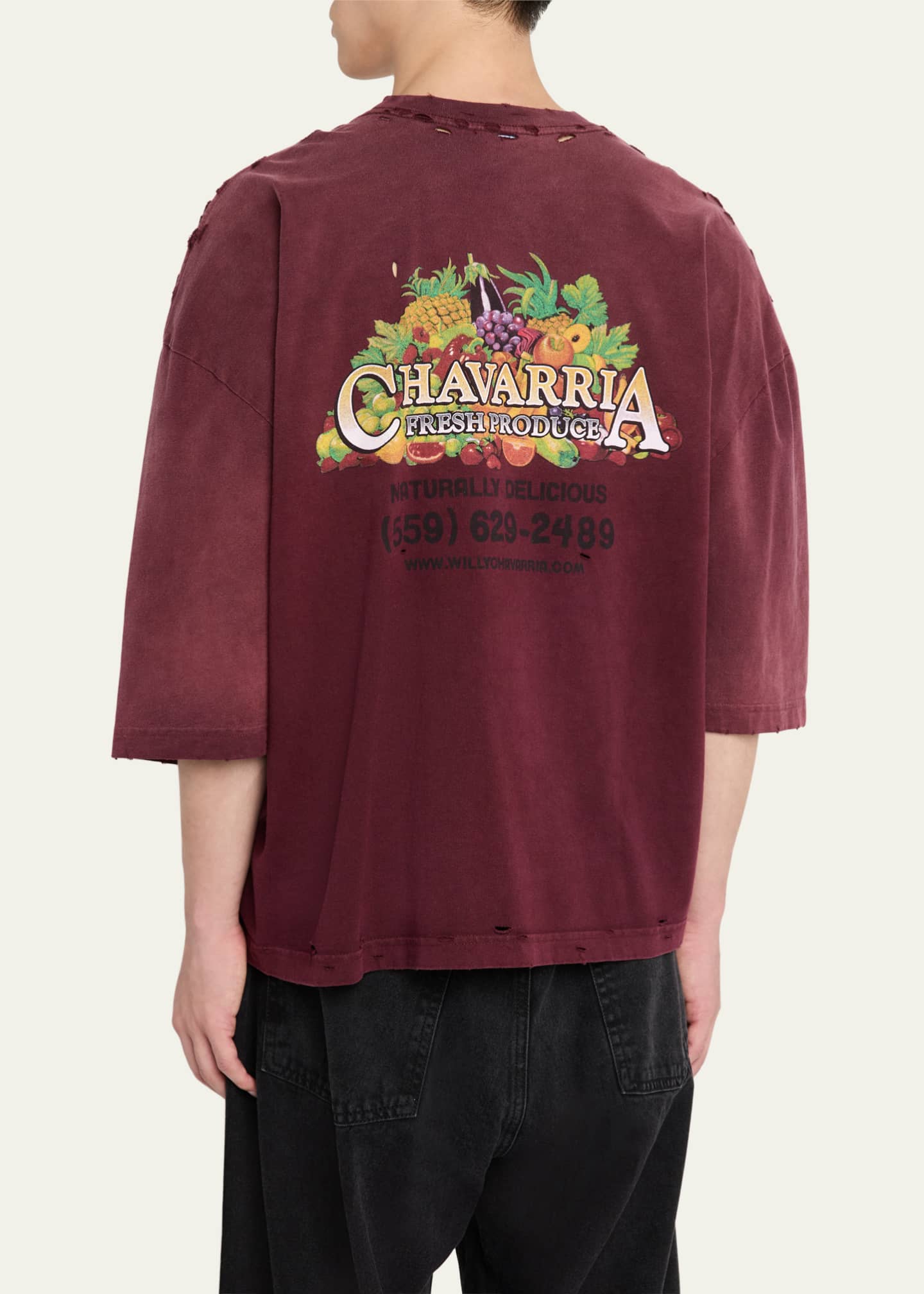 【予約販売品】 Produce Willy Men's Chavarria Willy Destroyed T Buffalo トップス