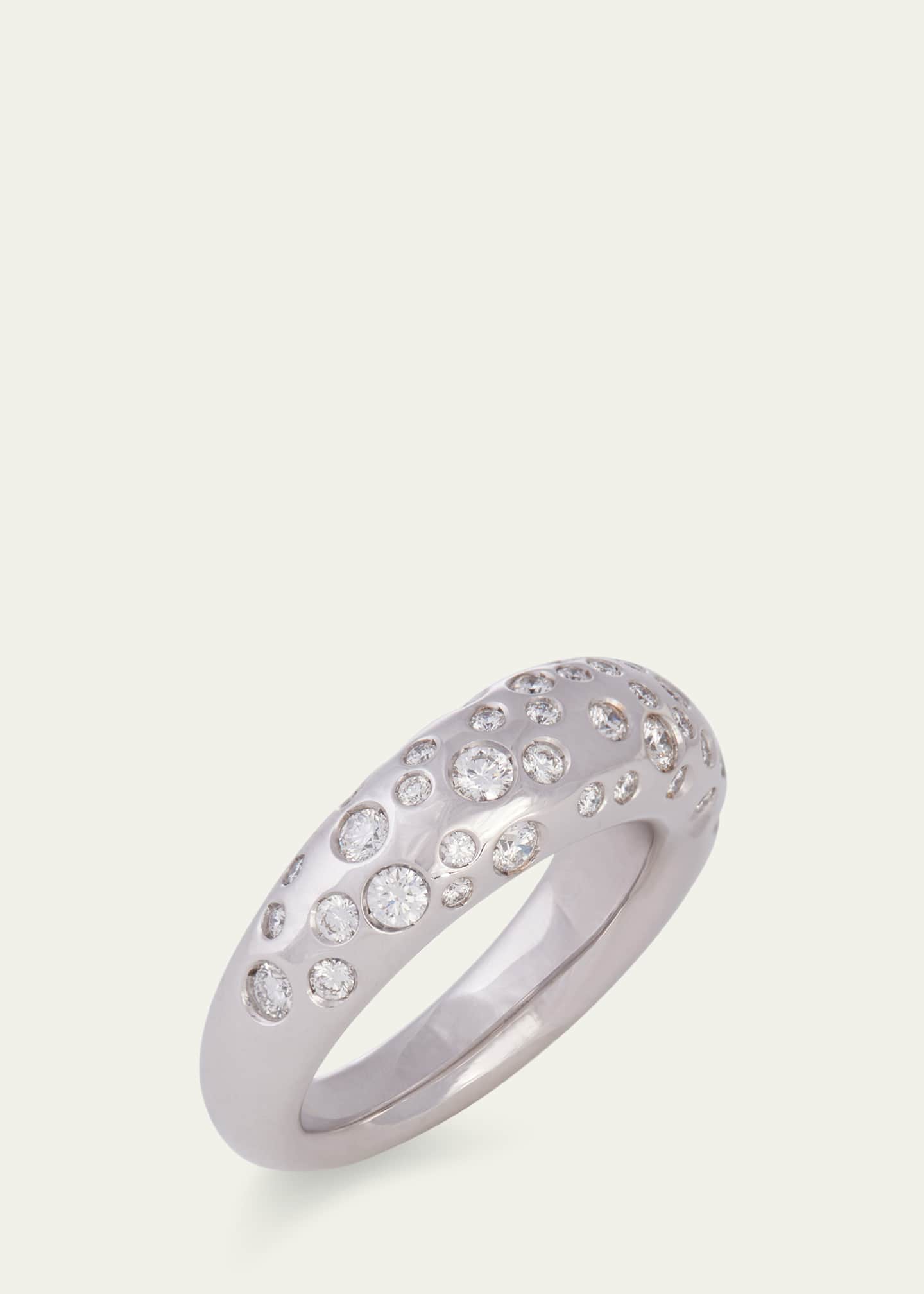 Sidney Garber Spotted Diamond French Dome Ring, 7mm Image 2 of 2