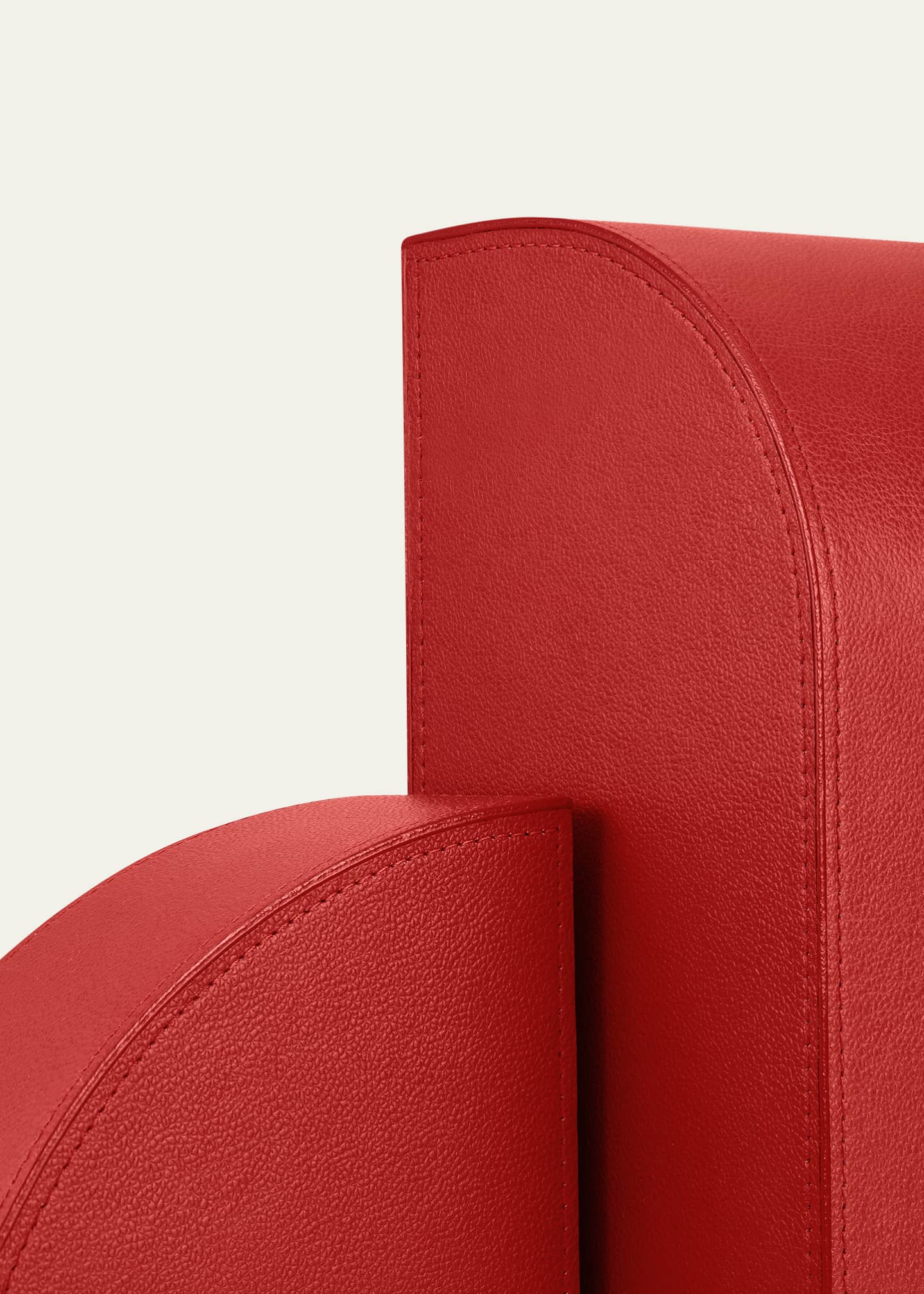 Assouline Cubist L Red Leather Bookend Image 3 of 4