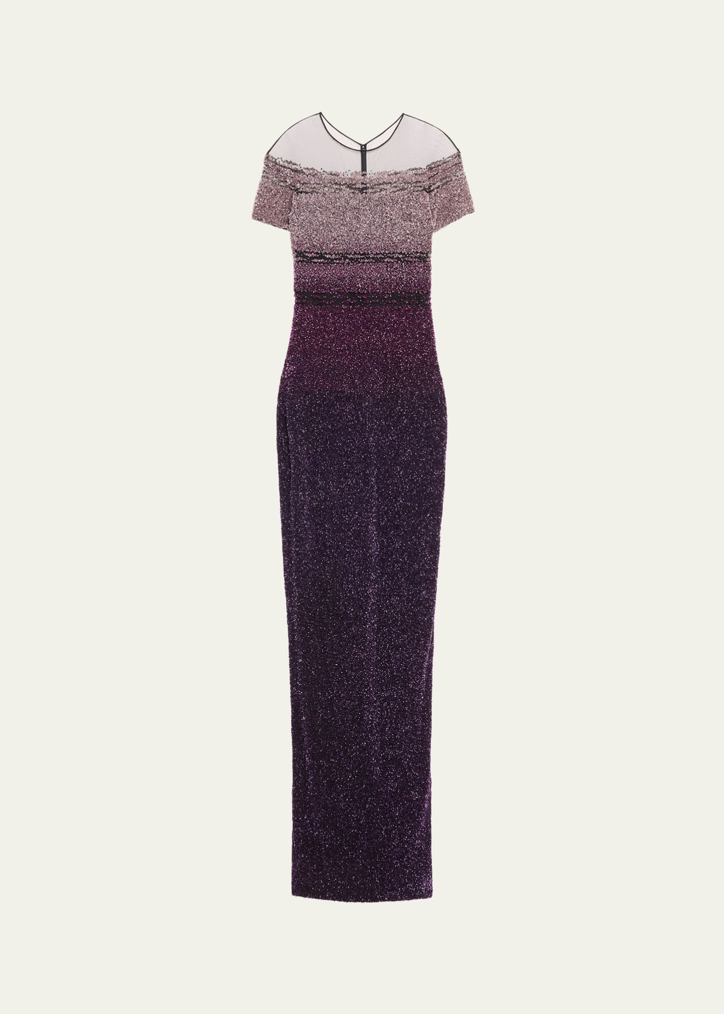 Pamella Roland Signature Sequined Ombre Gown Image 1 of 5