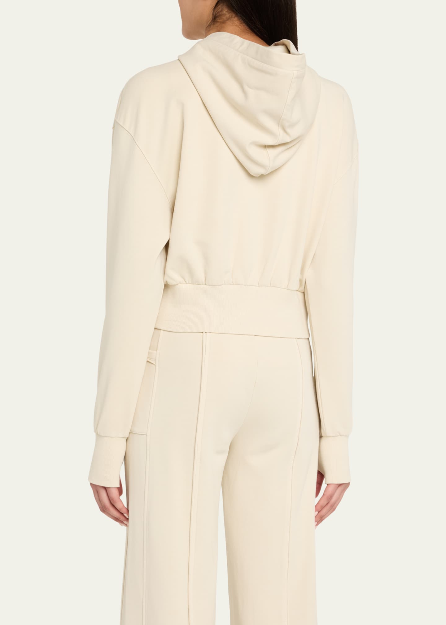 Blanc Noir Allegra Raw-Edge Hoodie Image 2 of 4