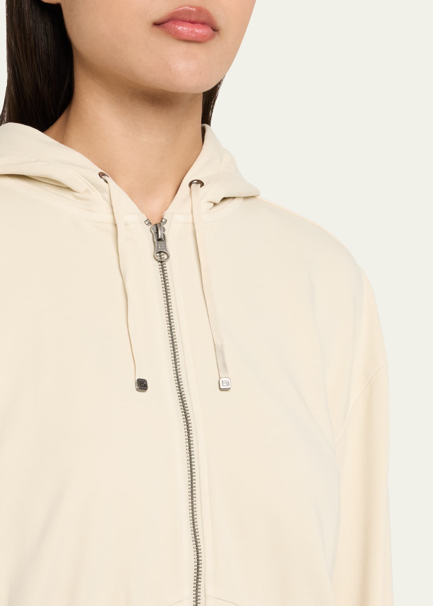 Blanc Noir Allegra Raw-Edge Hoodie Image 4 of 4