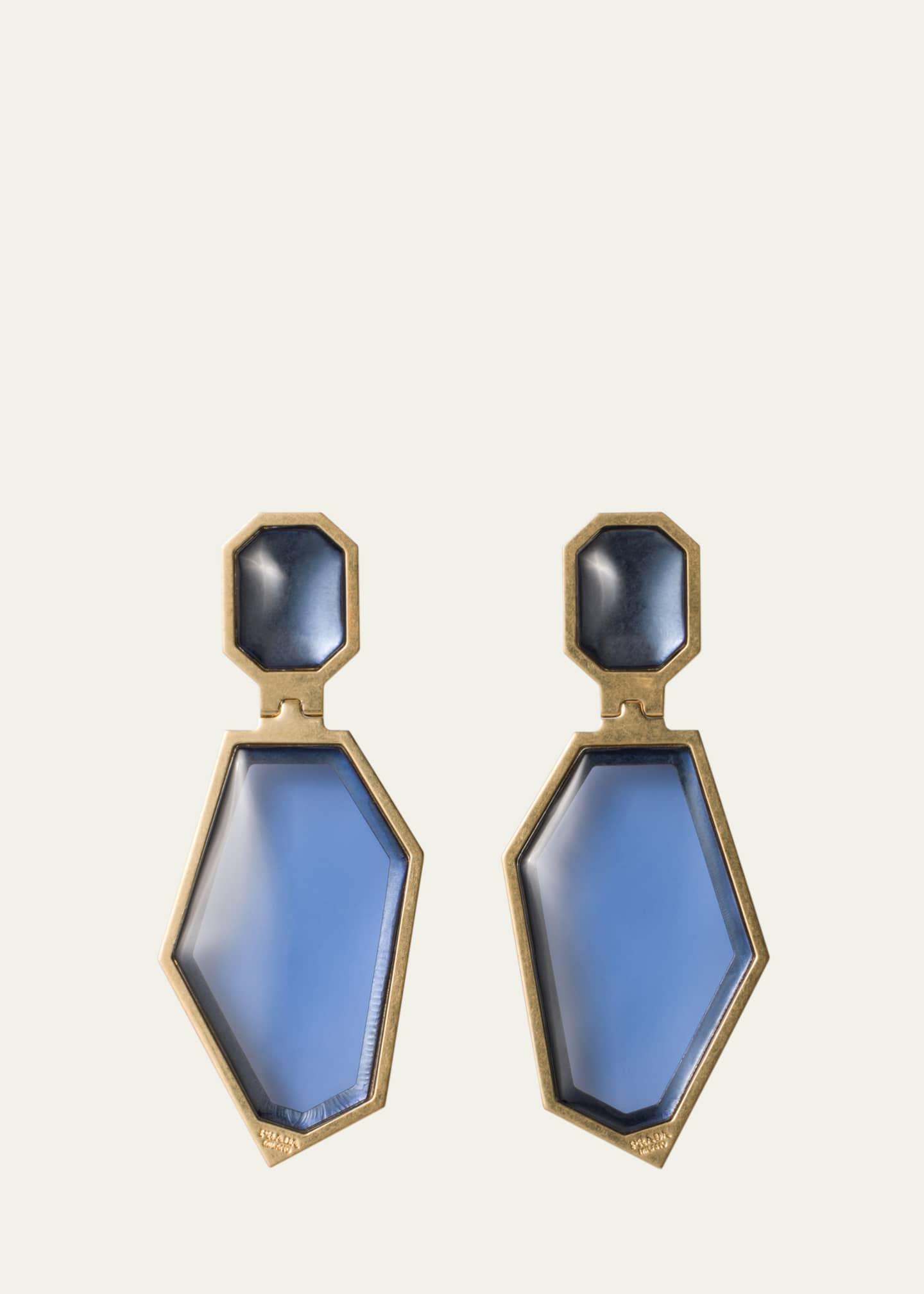 Prada Acrylic Drop Earrings