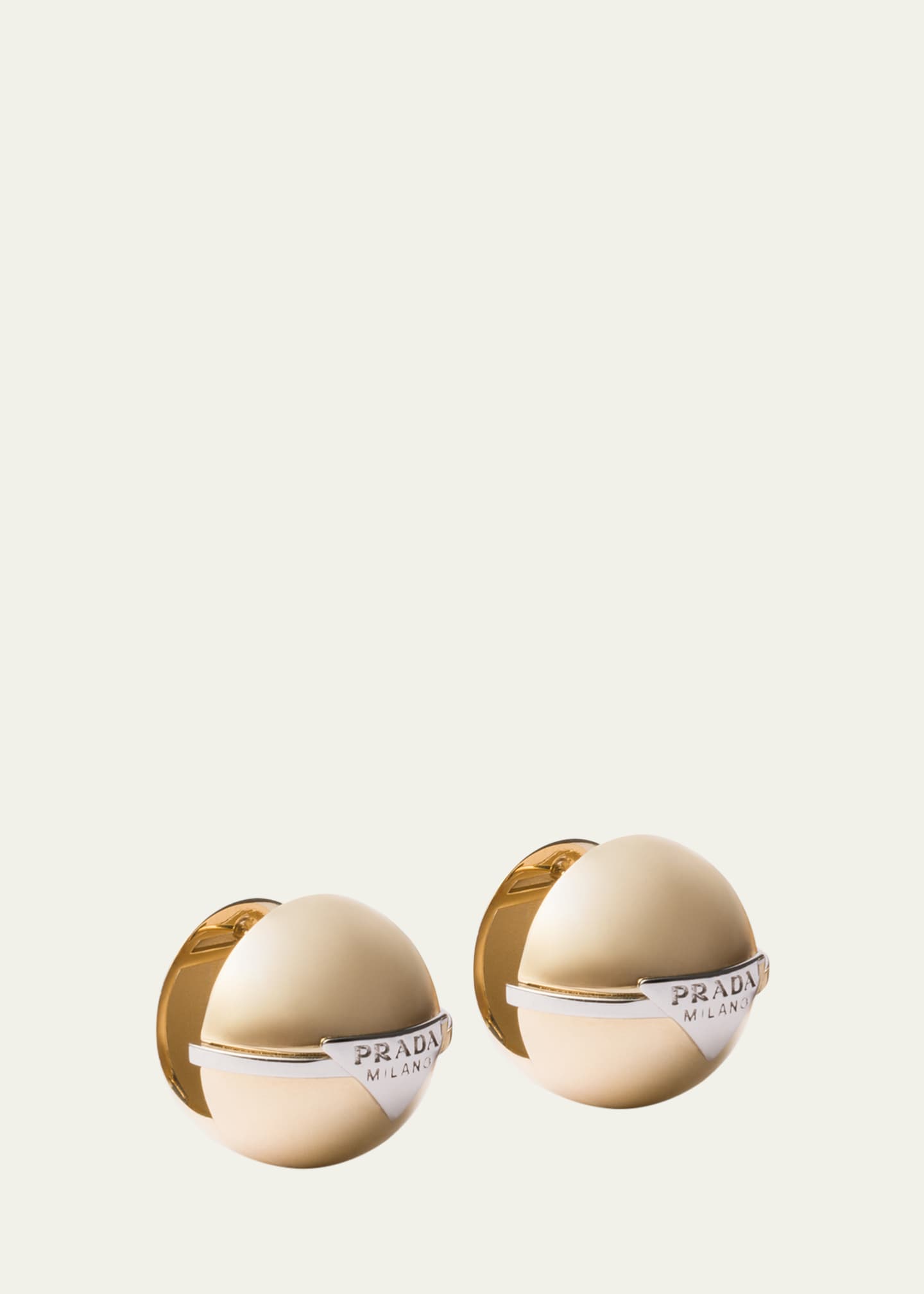 Prada Circular Triangle Stud Earrings Image 1 of 2