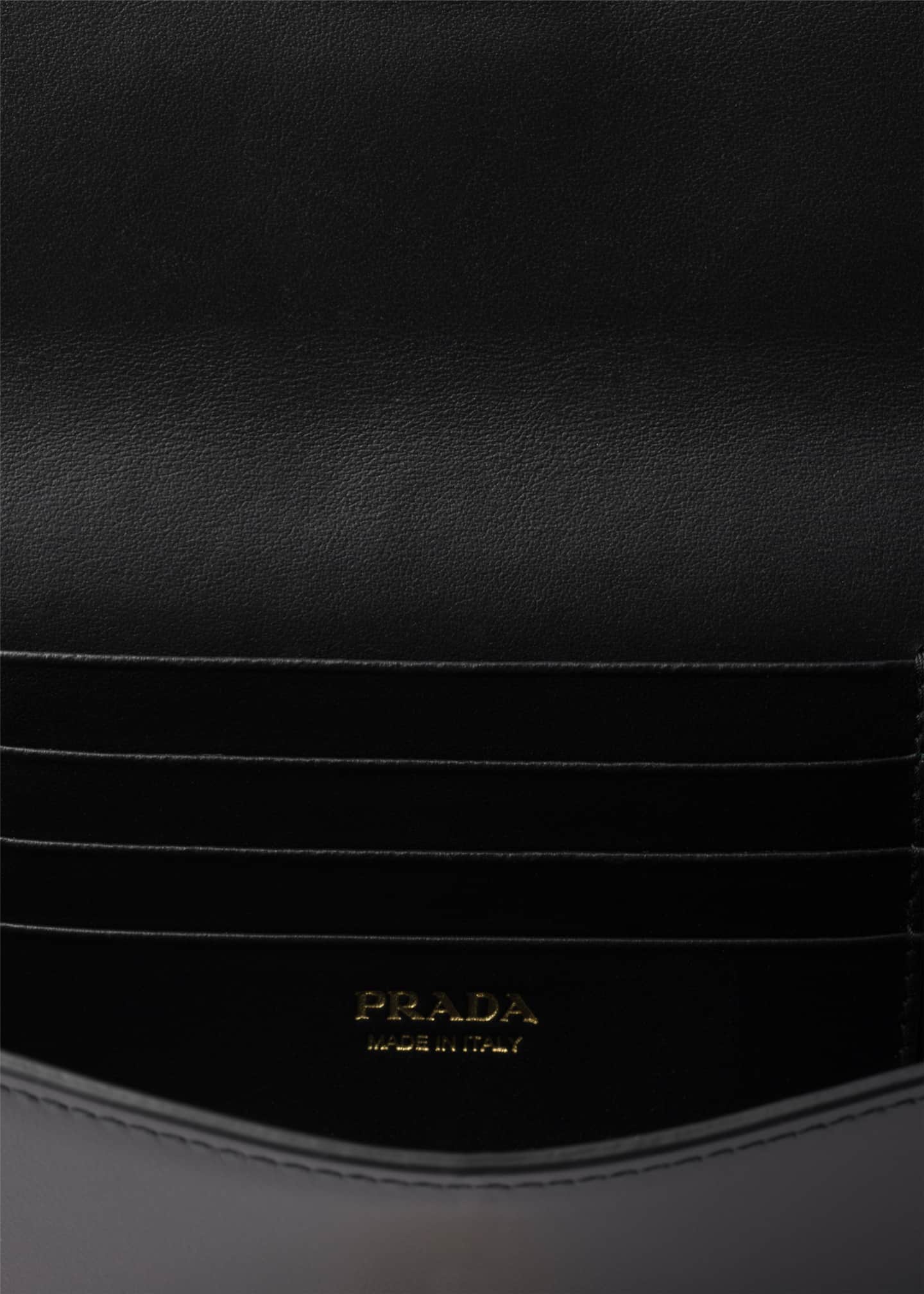 Prada Soft Sound Flap Leather Wallet on Chain Image 3 of 3