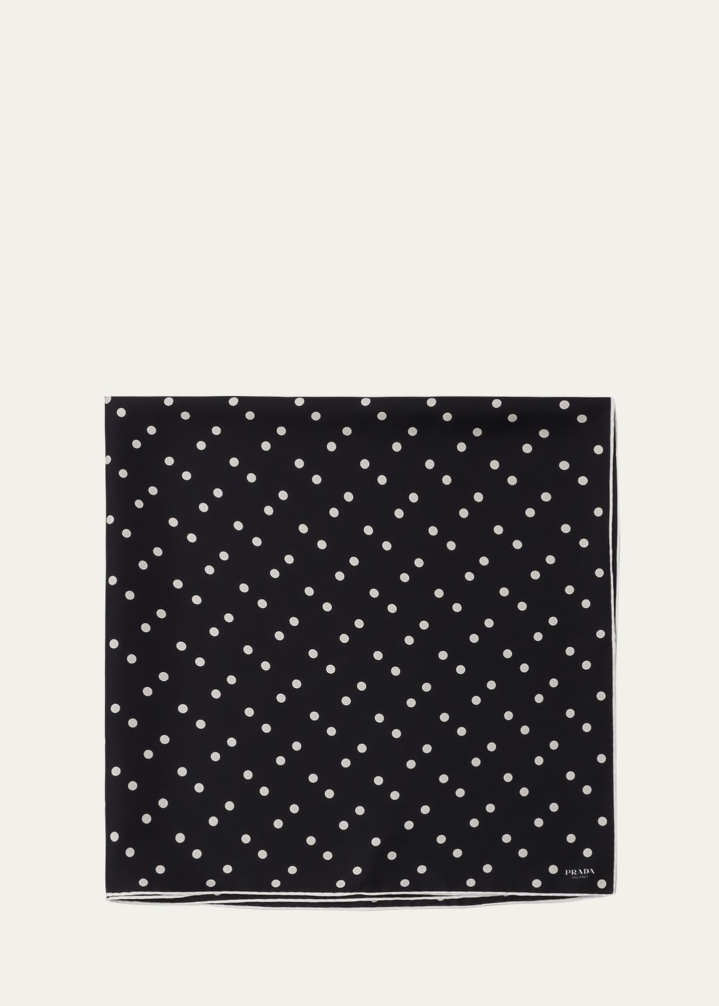 Prada Polka Dot Silk Scarf Image 2 of 3