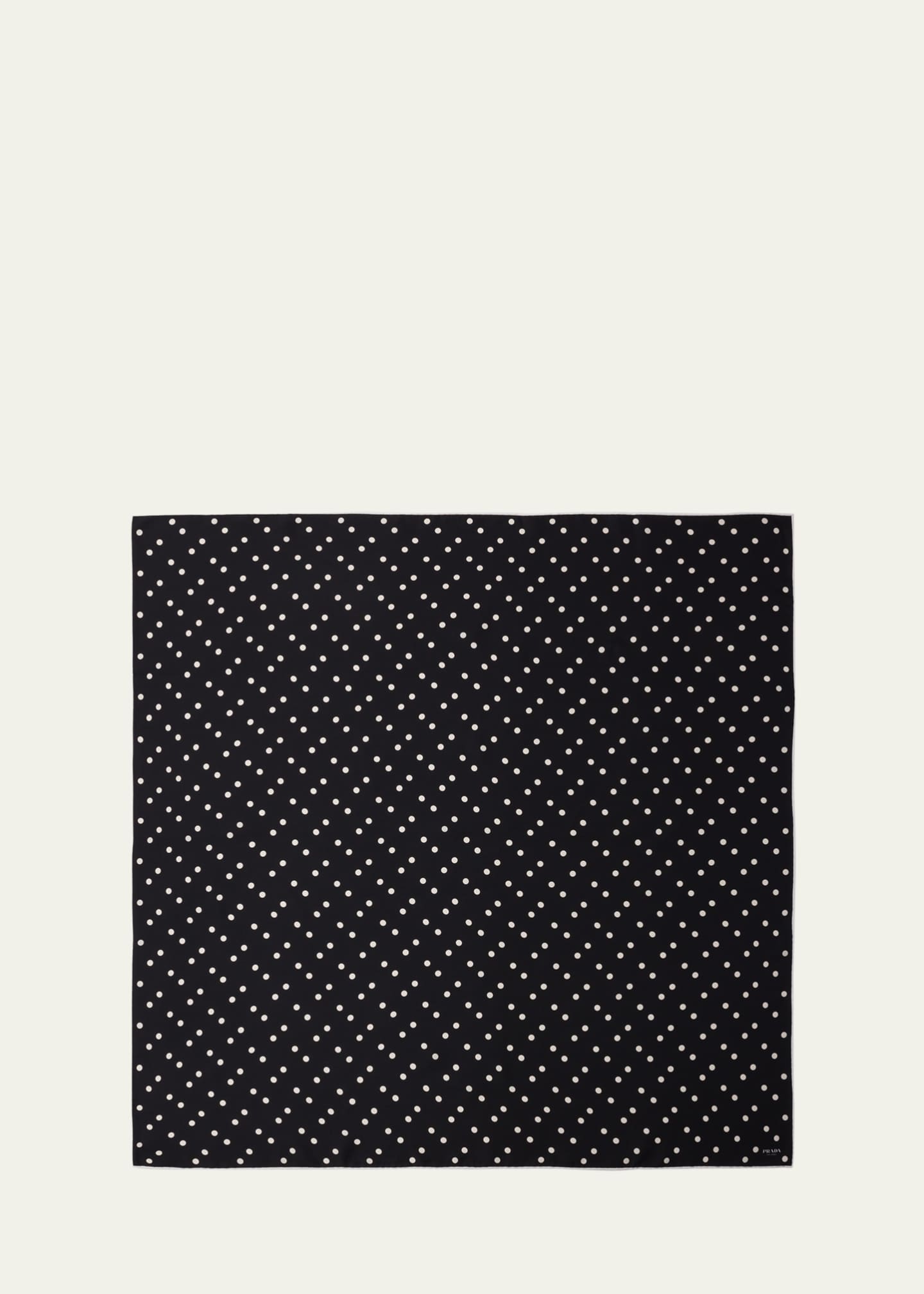 Prada Polka Dot Silk Scarf Image 1 of 3