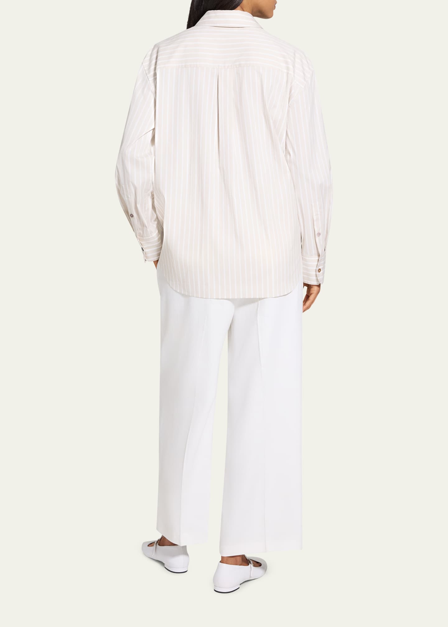 Theory Stripe Boyfriend Shirt Image 3 of 5