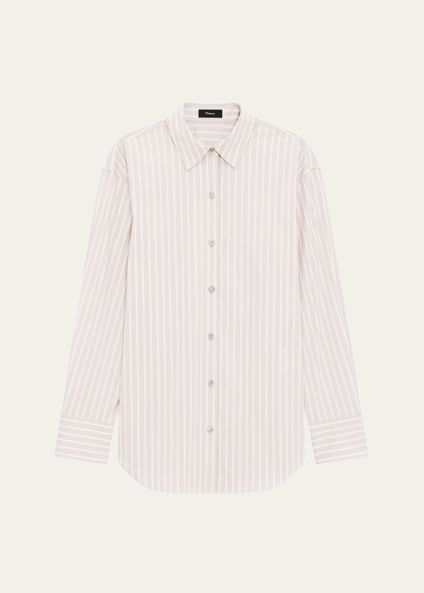 Theory Stripe Boyfriend Shirt Image 1 of 5