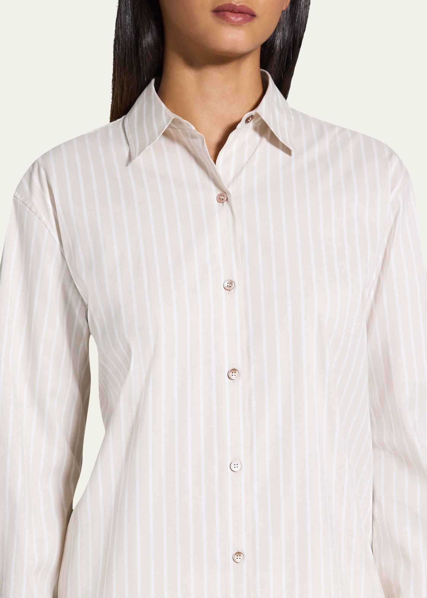 Theory Stripe Boyfriend Shirt Image 5 of 5