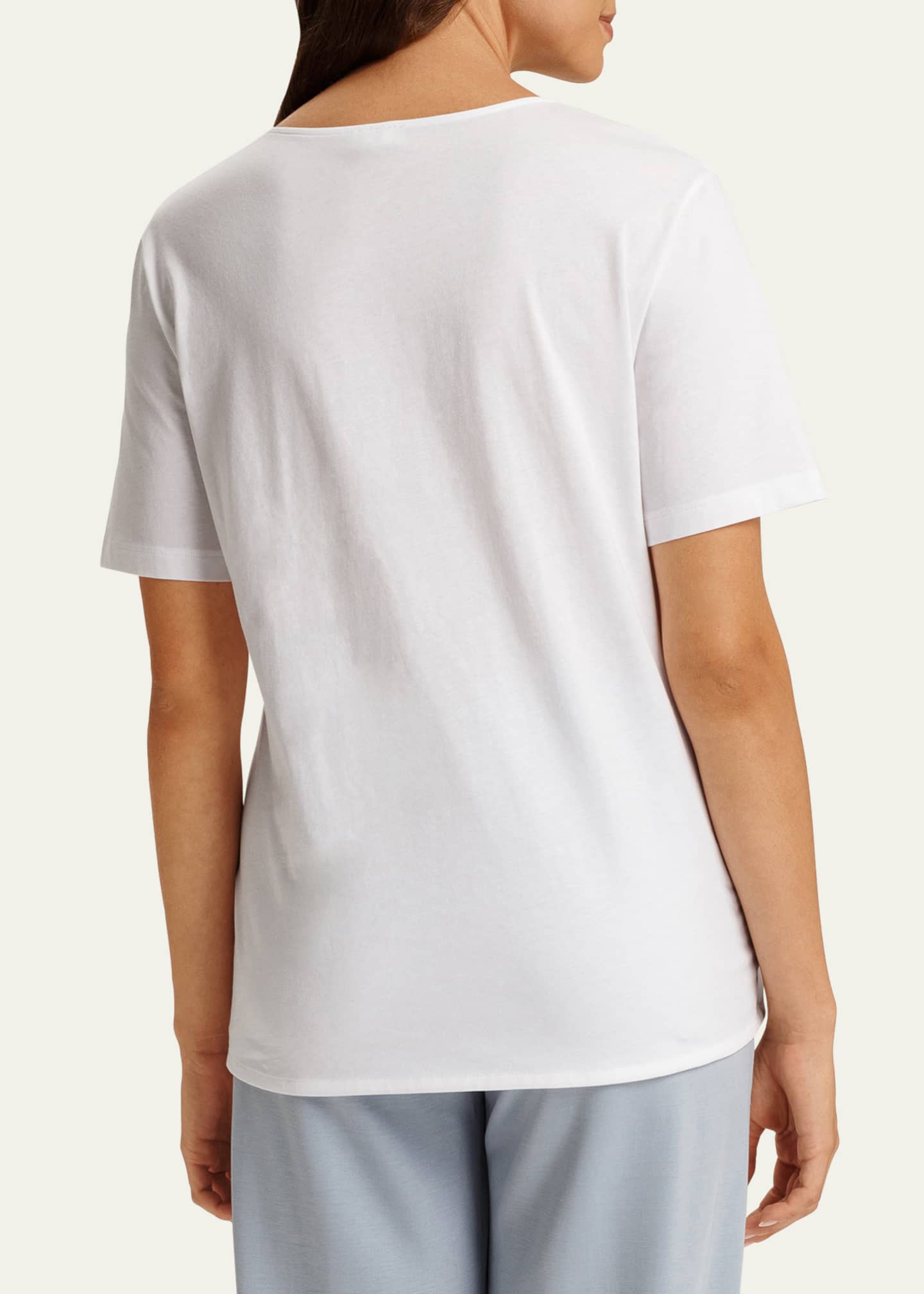 Hanro Side-Twist Organic Cotton Jersey T-Shirt Image 3 of 4